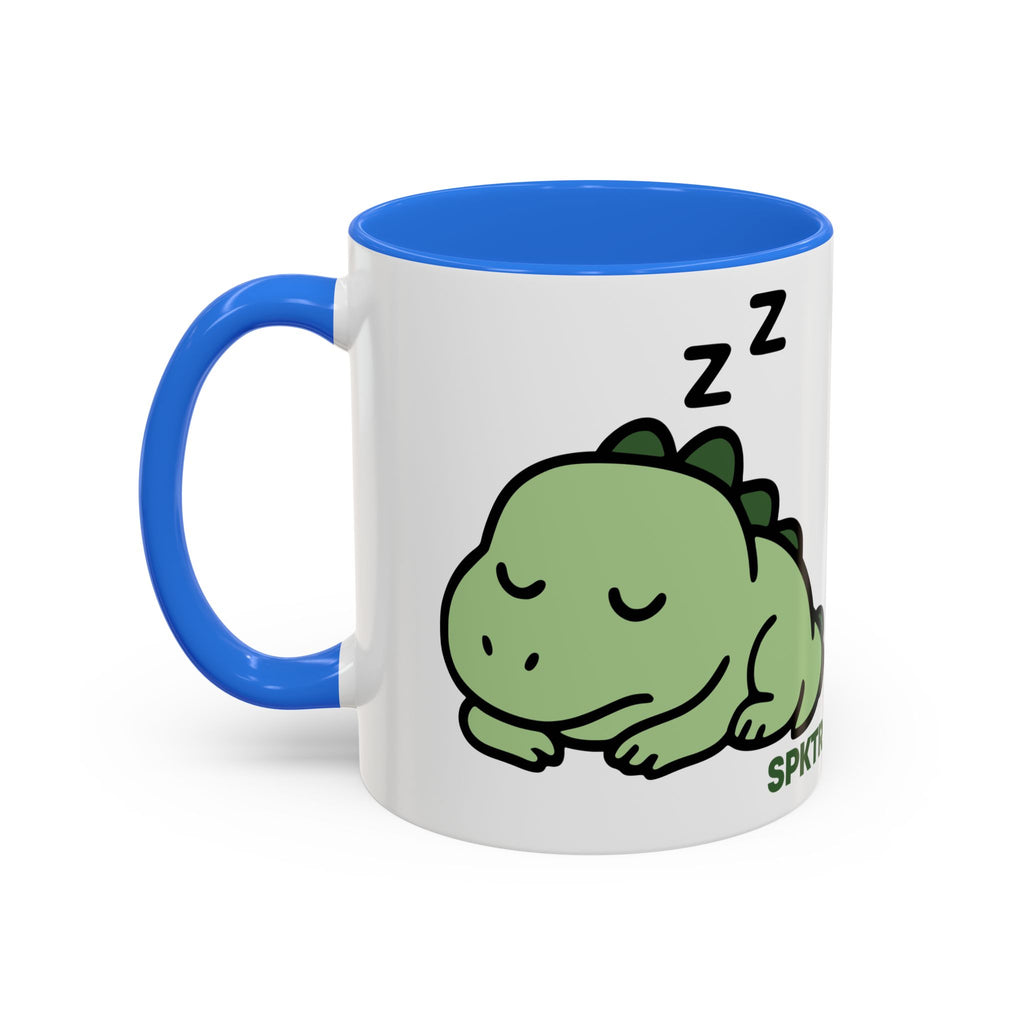 Sleepy Teeny-Rex  | Personalized Accent Coffee Mug 11oz or 15oz