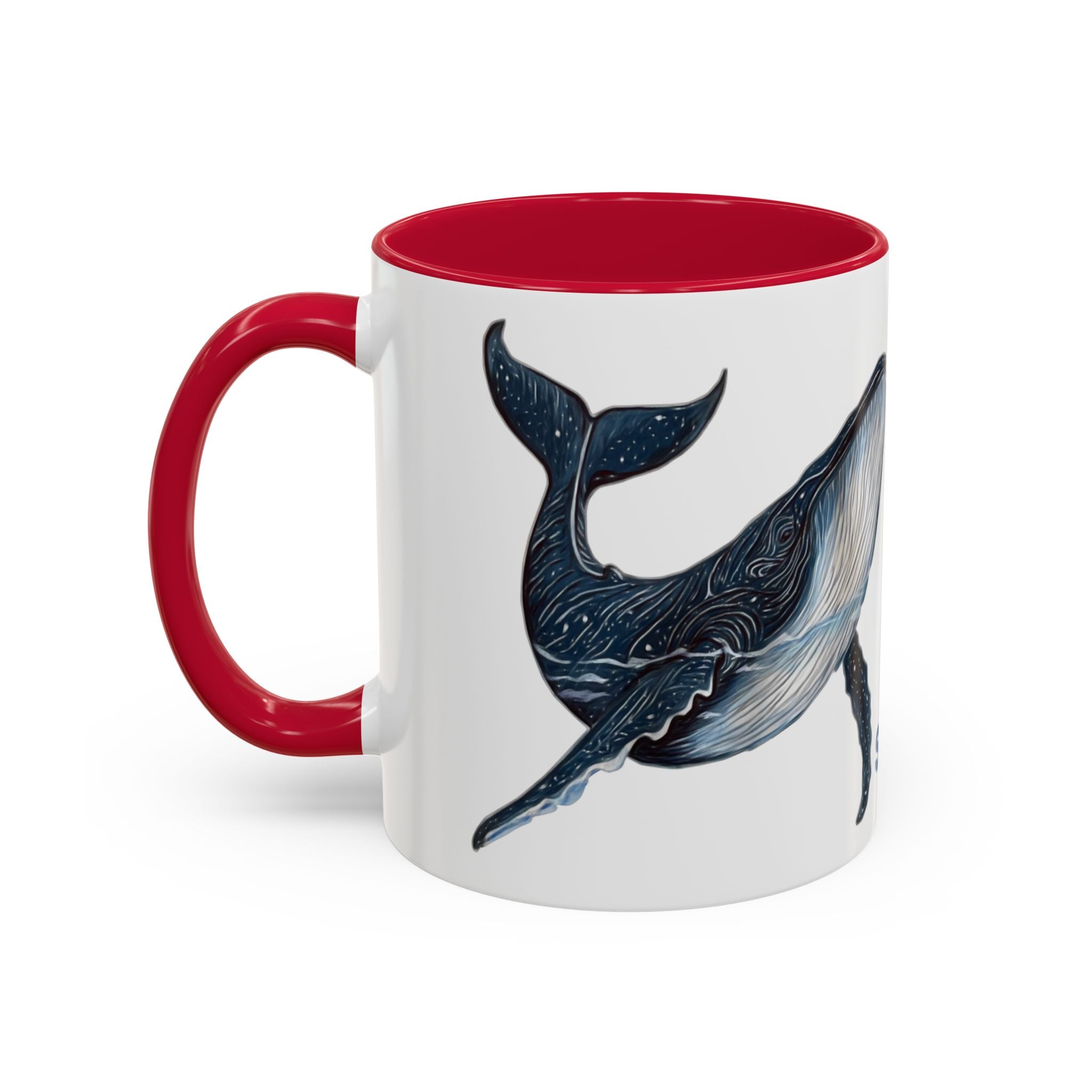 Leo the Blue Whale | Personalized Accent Coffee Mug 11oz or 15oz