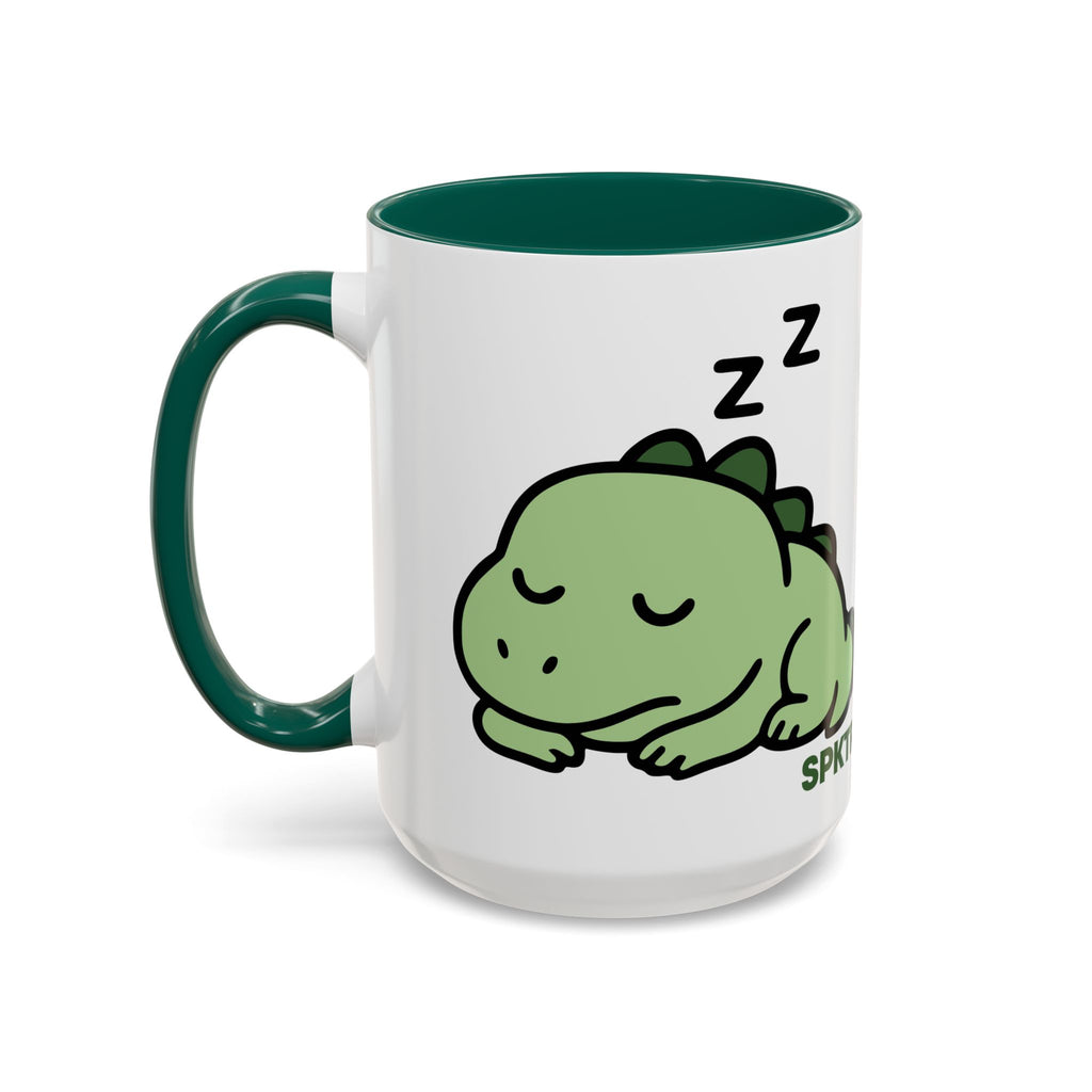 Sleepy Teeny-Rex  | Personalized Accent Coffee Mug 11oz or 15oz