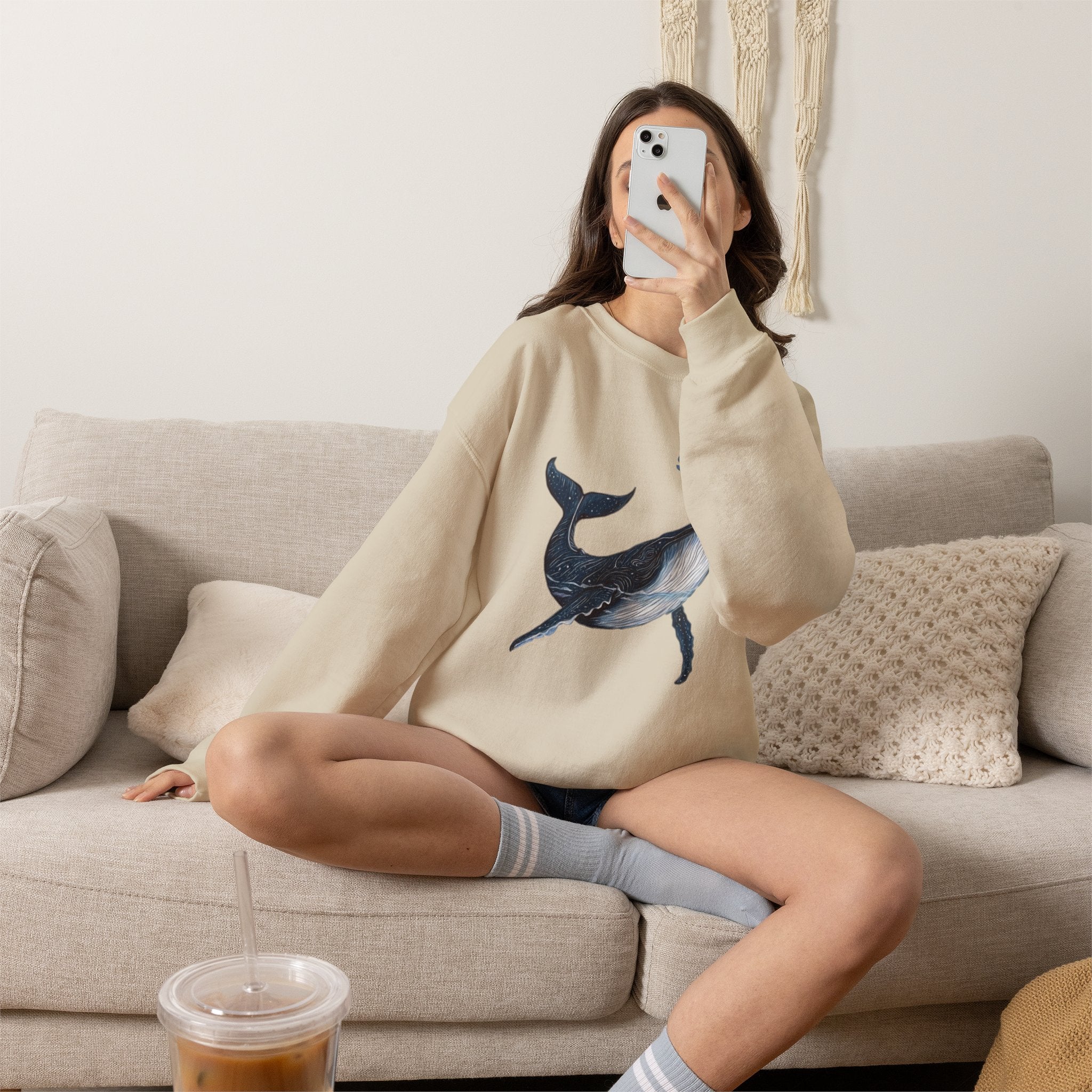 Leo the Blue Whale | SPKTR Graphic Sweatshirt