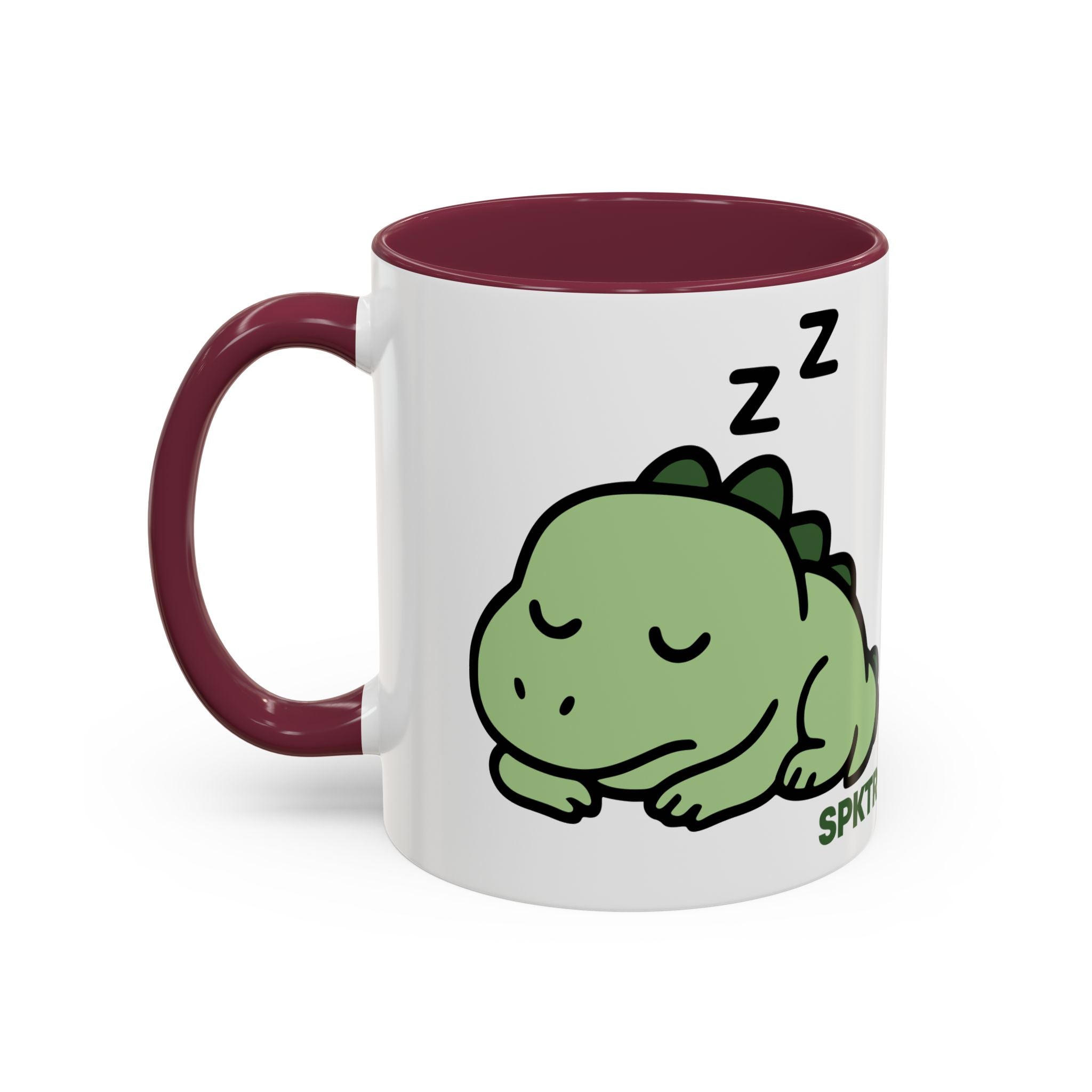 Sleepy Teeny-Rex  | Personalized Accent Coffee Mug 11oz or 15oz
