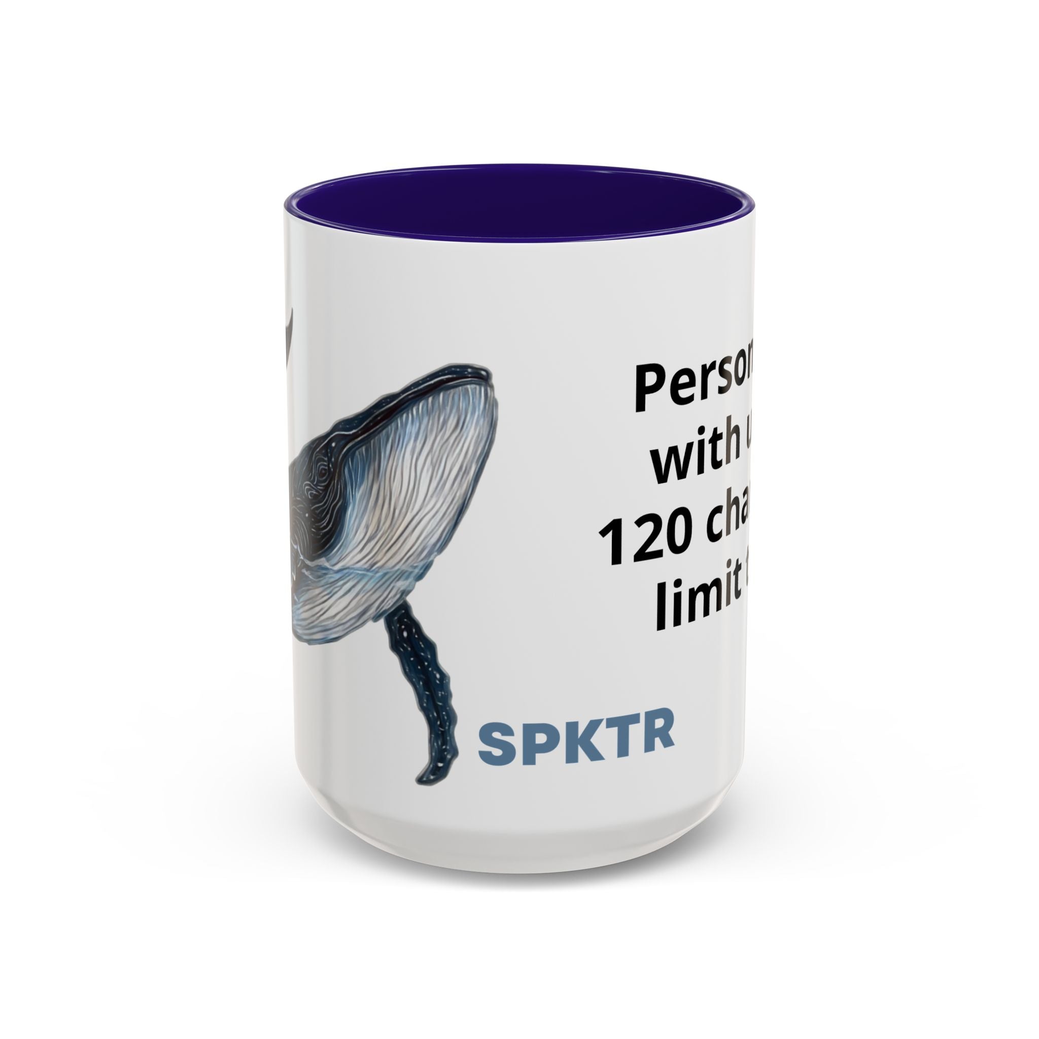 Leo the Blue Whale | Personalized Accent Coffee Mug 11oz or 15oz