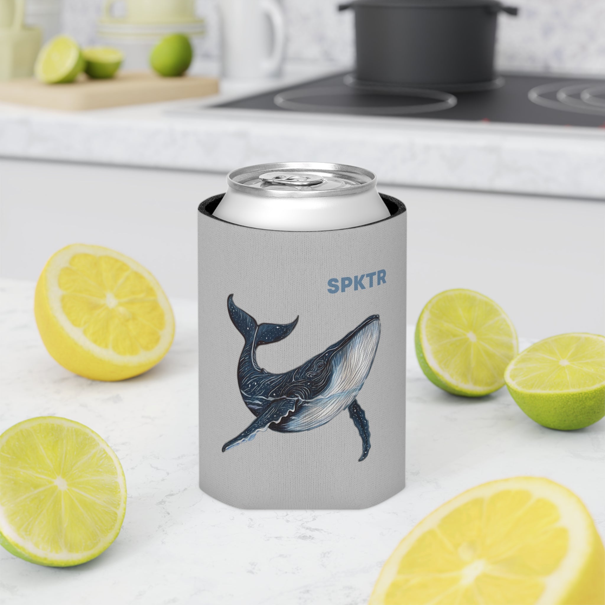 Leo the Blue Whale | SPKTR  Personalized Can Cooler