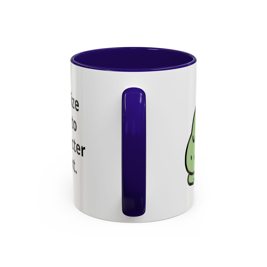 Sleepy Teeny-Rex  | Personalized Accent Coffee Mug 11oz or 15oz
