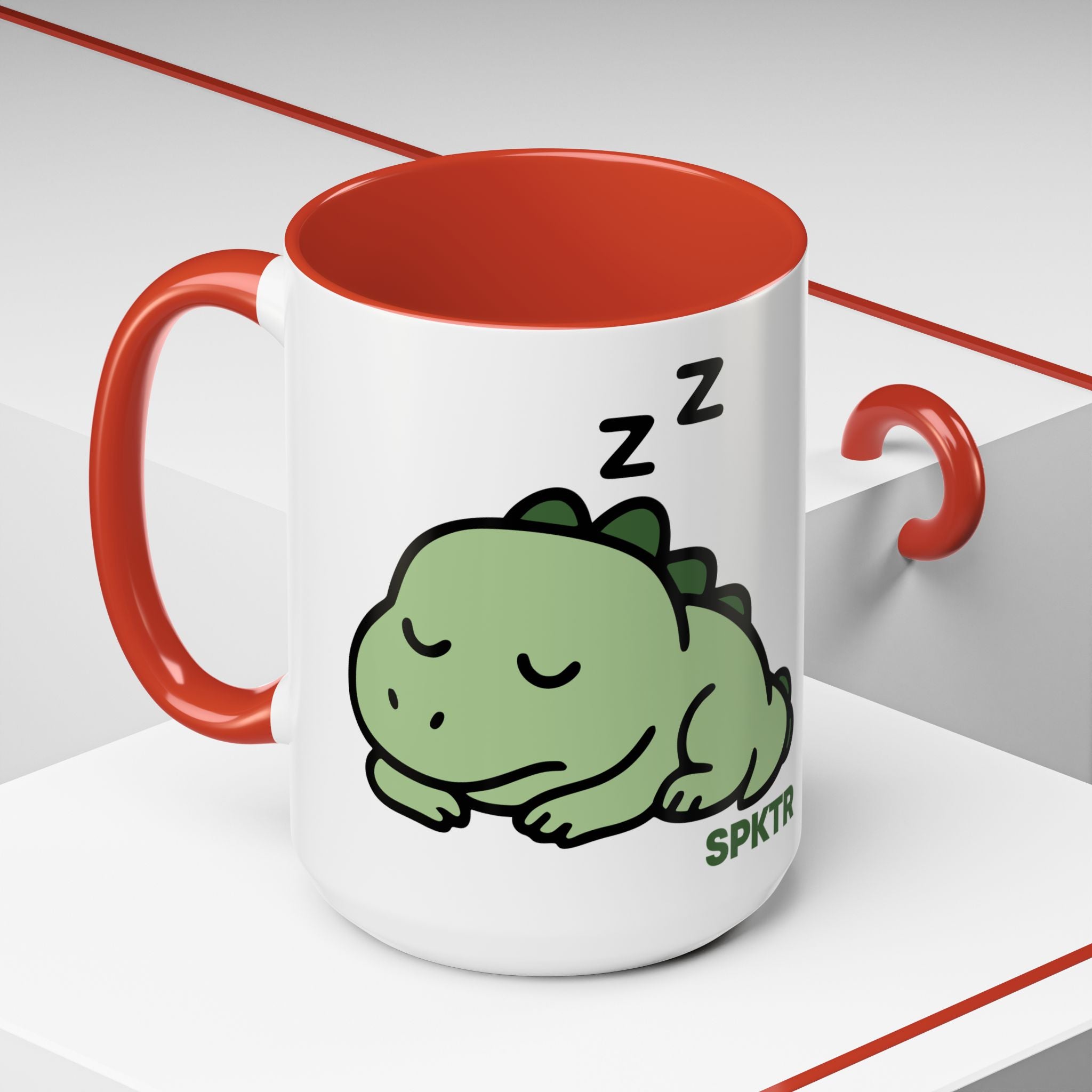 Sleepy Teeny-Rex | Accent Coffee Mug 11oz or 15oz
