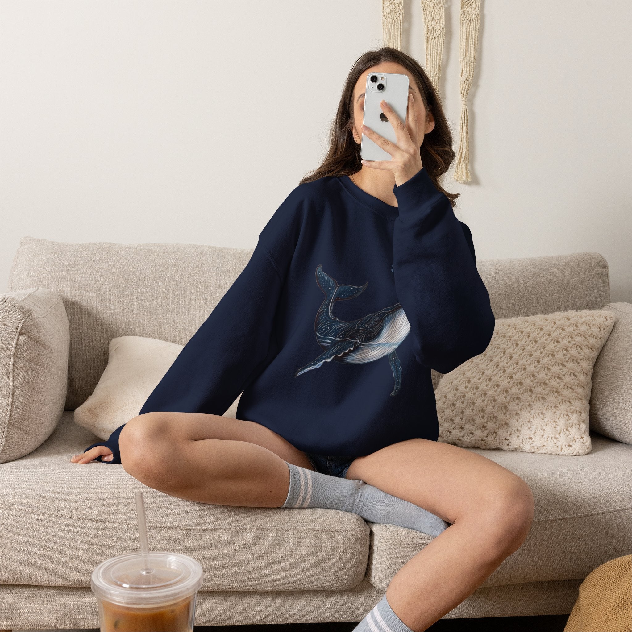 Leo the Blue Whale | SPKTR Graphic Sweatshirt