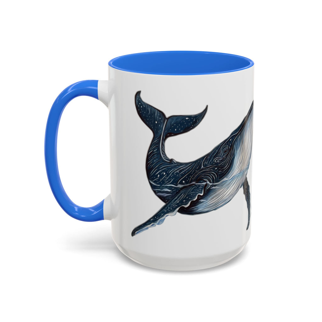 Leo the Blue Whale | Personalized Accent Coffee Mug 11oz or 15oz