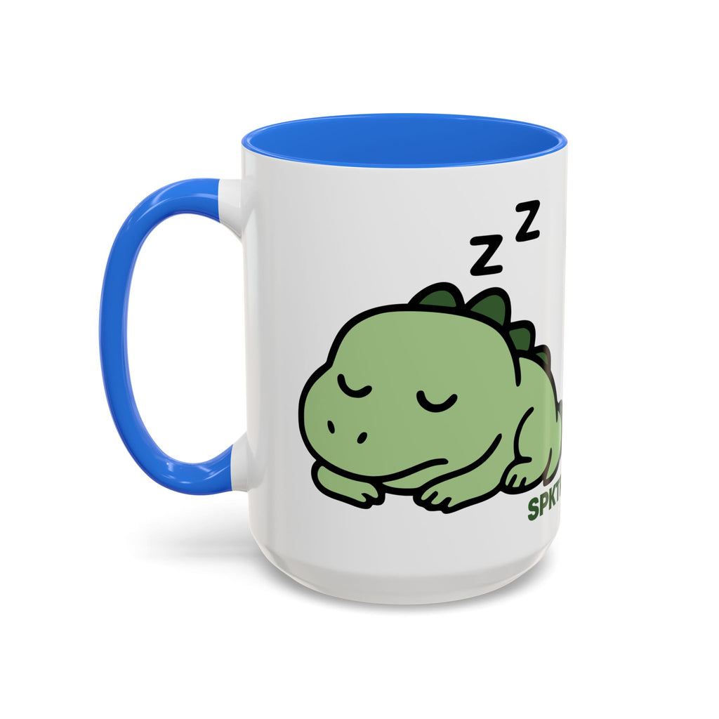 Sleepy Teeny-Rex  | Personalized Accent Coffee Mug 11oz or 15oz