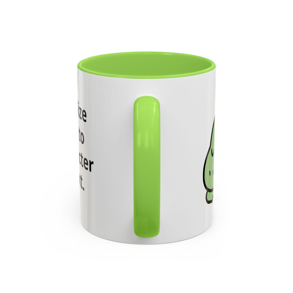 Sleepy Teeny-Rex  | Personalized Accent Coffee Mug 11oz or 15oz