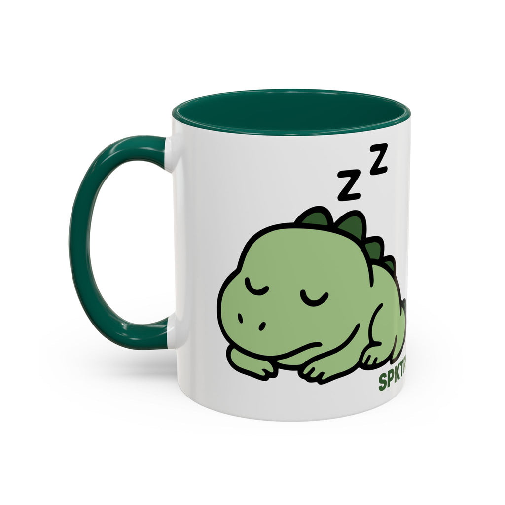 Sleepy Teeny-Rex  | Personalized Accent Coffee Mug 11oz or 15oz