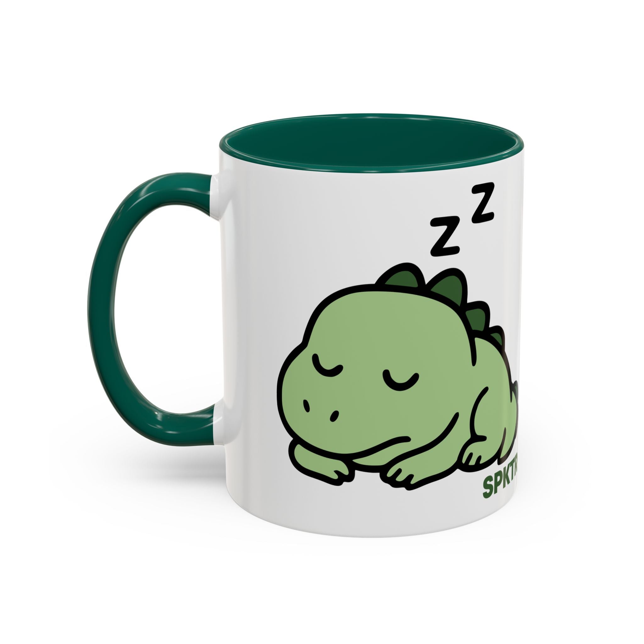 Sleepy Teeny-Rex  | Personalized Accent Coffee Mug 11oz or 15oz