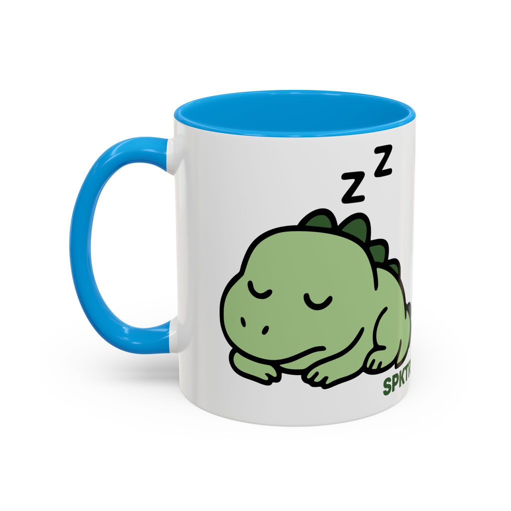 Sleepy Teeny-Rex  | Personalized Accent Coffee Mug 11oz or 15oz