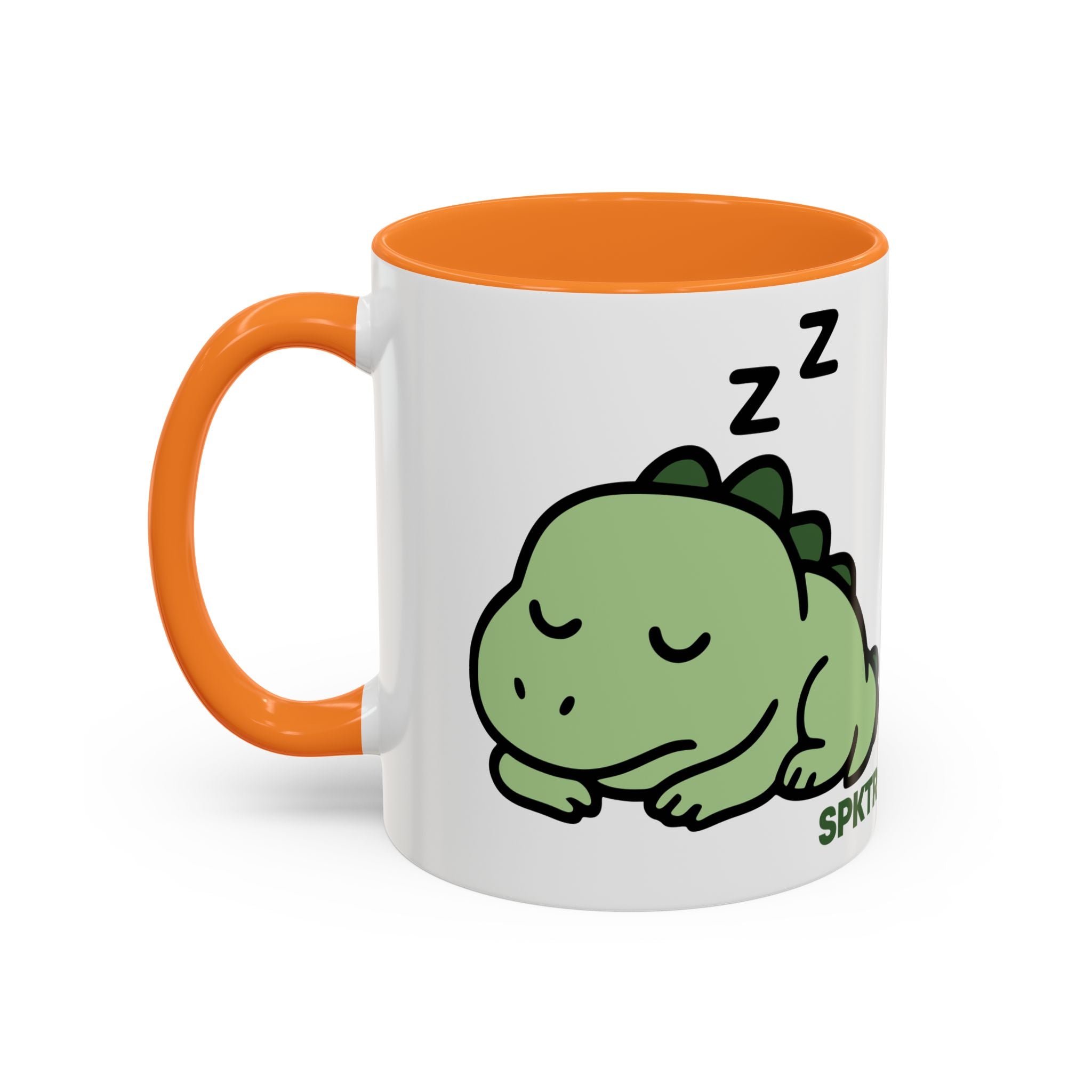 Sleepy Teeny-Rex  | Personalized Accent Coffee Mug 11oz or 15oz