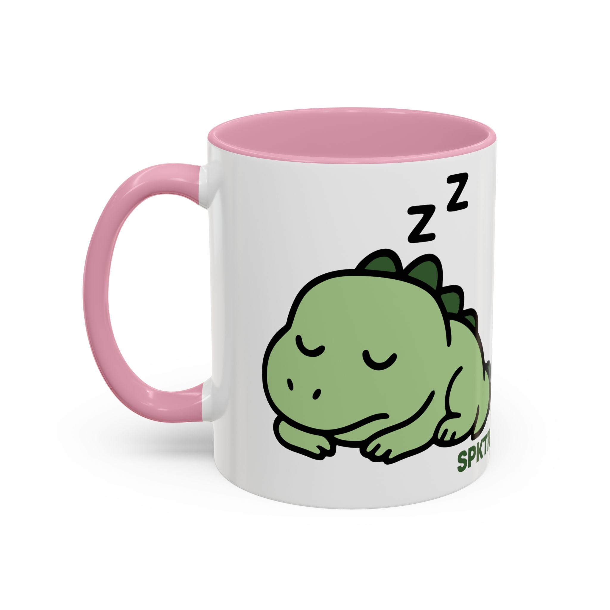 Sleepy Teeny-Rex  | Personalized Accent Coffee Mug 11oz or 15oz