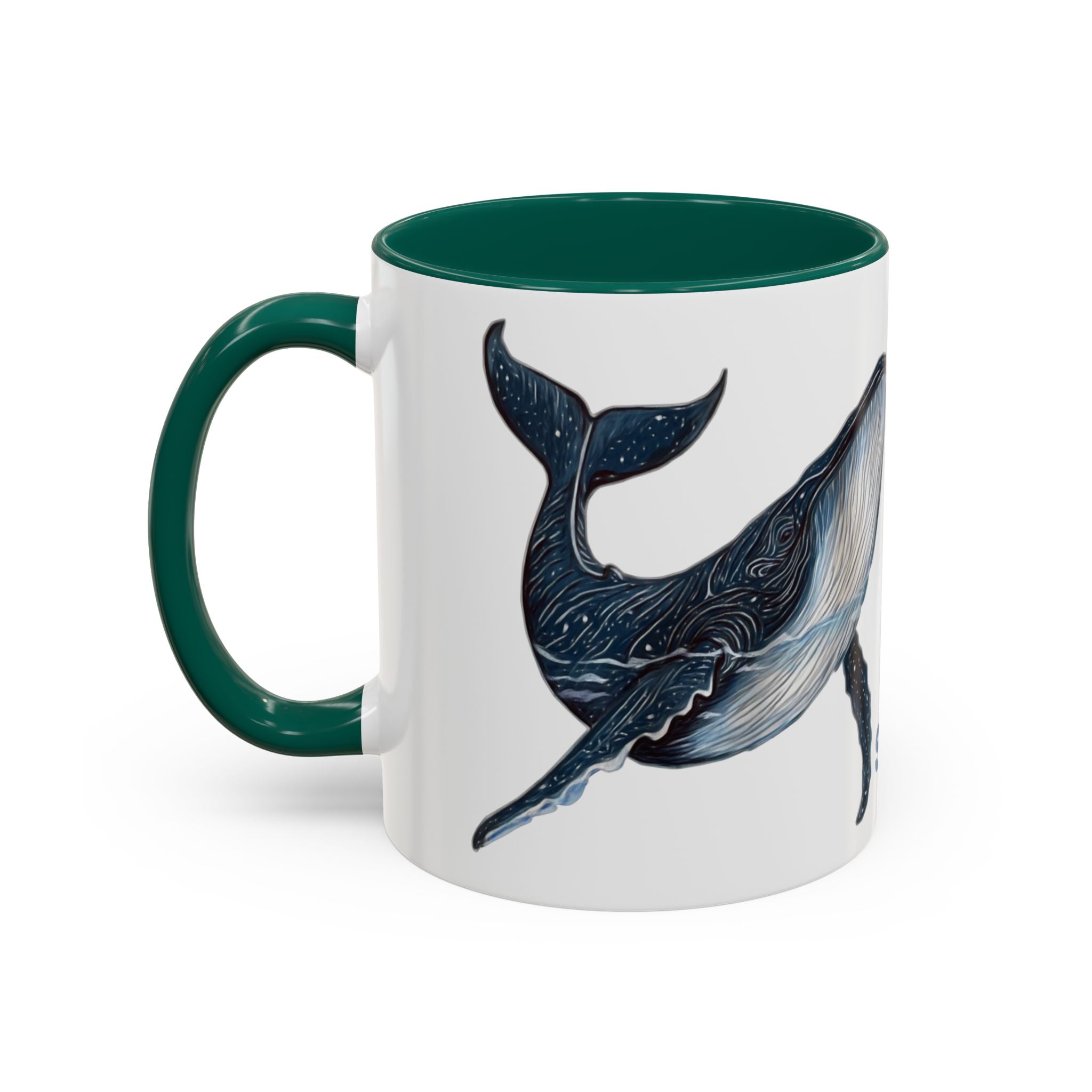Leo the Blue Whale | Personalized Accent Coffee Mug 11oz or 15oz