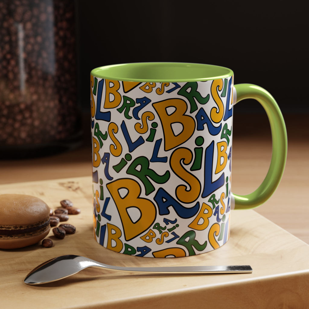 Brasil Typography | Accent Coffee Mug 11oz or 15oz