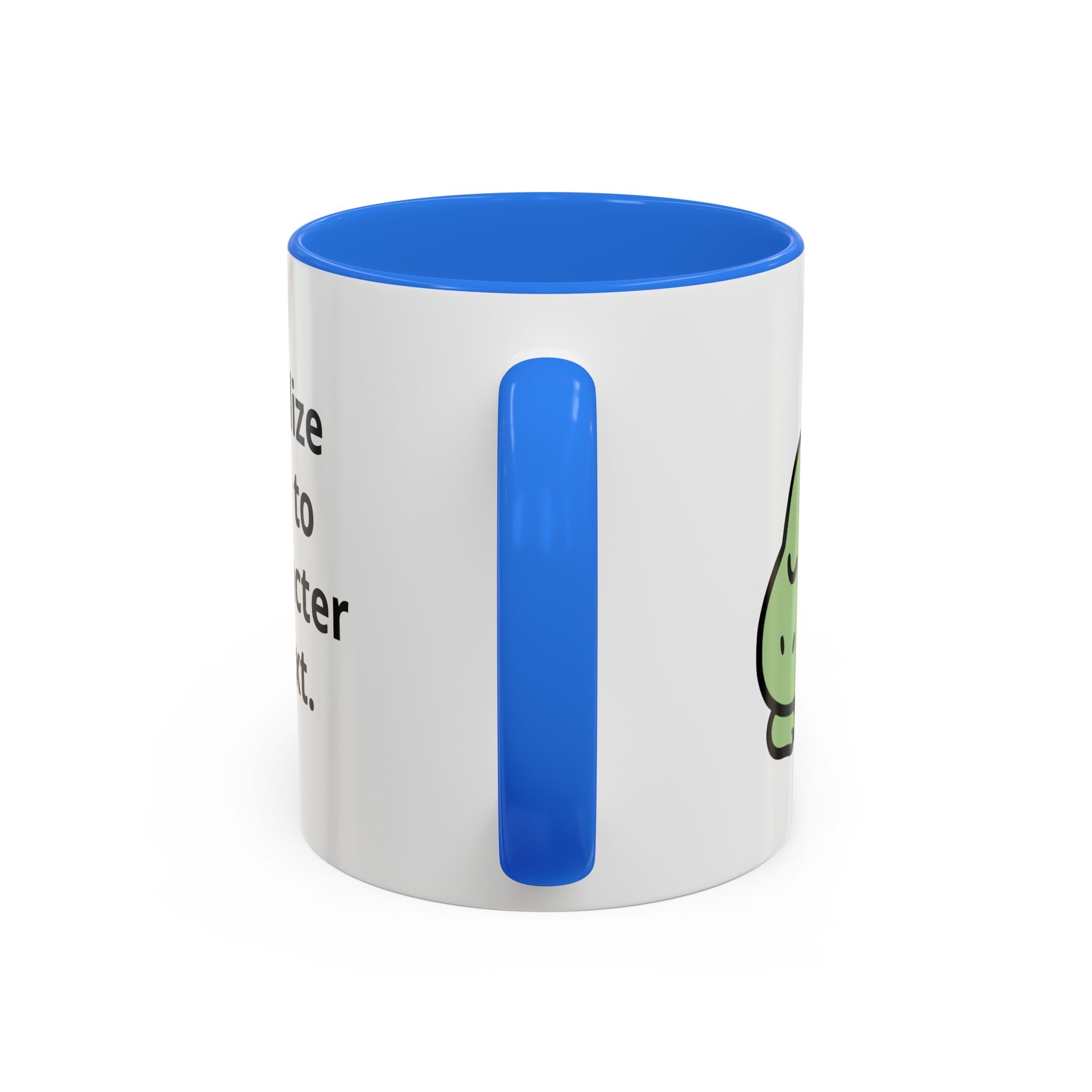 Sleepy Teeny-Rex  | Personalized Accent Coffee Mug 11oz or 15oz