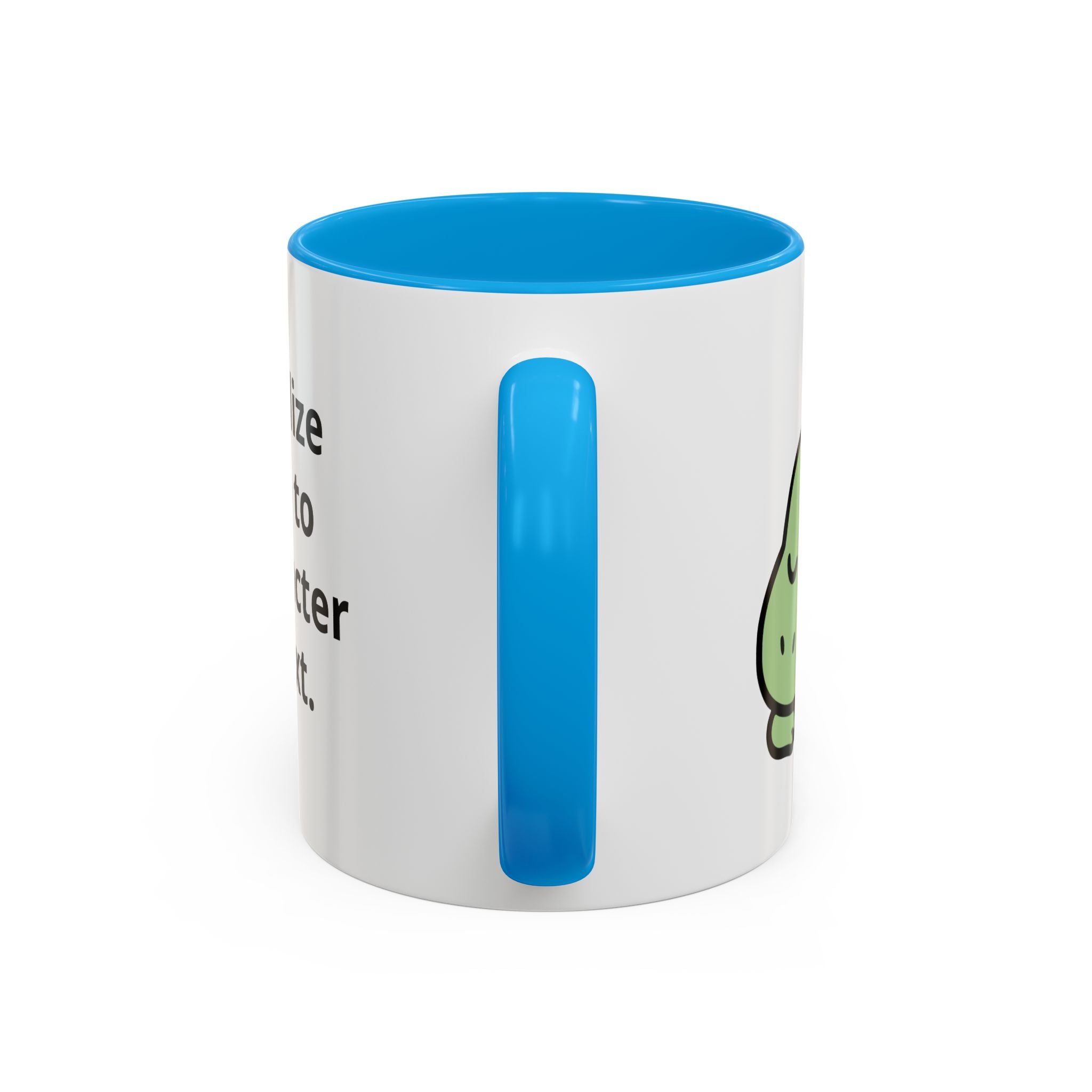 Sleepy Teeny-Rex  | Personalized Accent Coffee Mug 11oz or 15oz