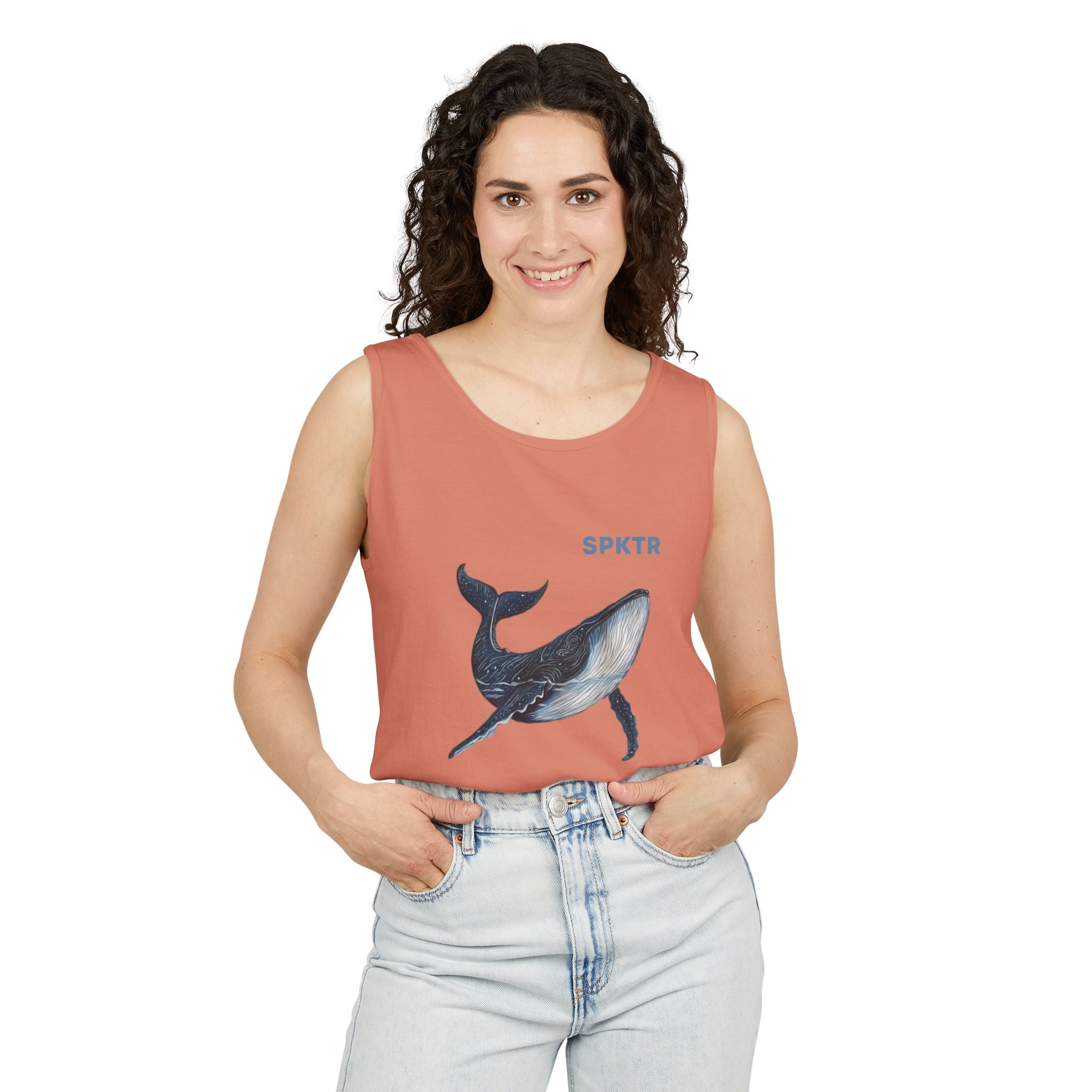 Leo the Blue Whale | SPKTR Graphic Tank Top