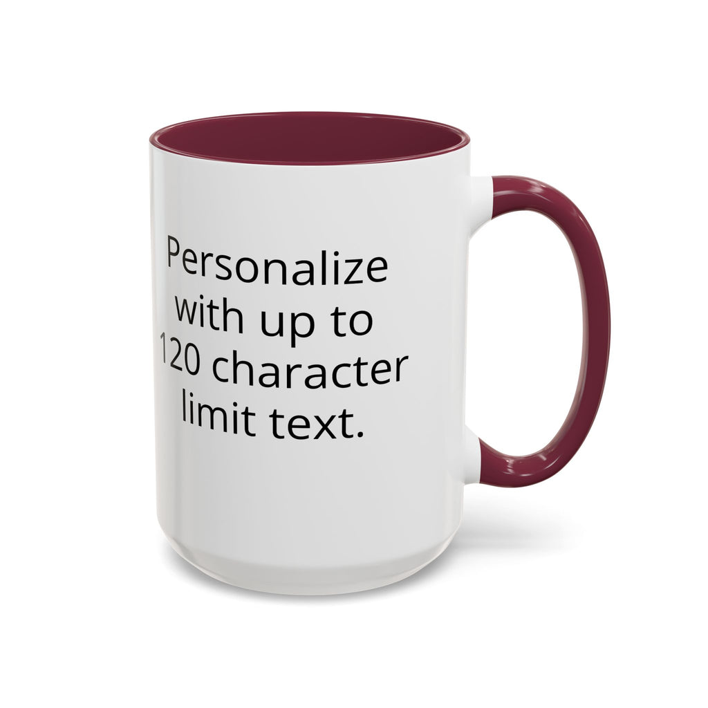 Sleepy Teeny-Rex  | Personalized Accent Coffee Mug 11oz or 15oz
