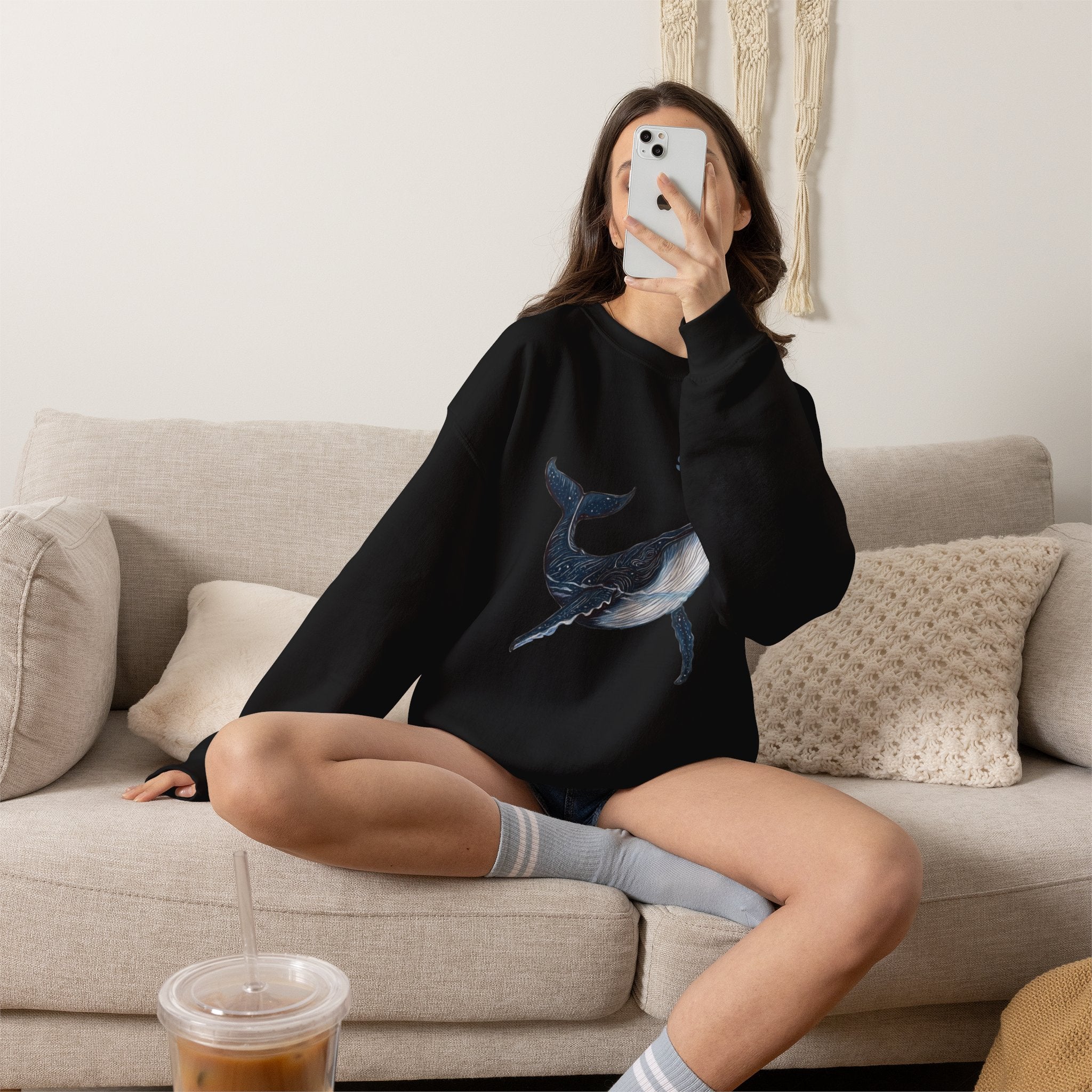 Leo the Blue Whale | SPKTR Graphic Sweatshirt