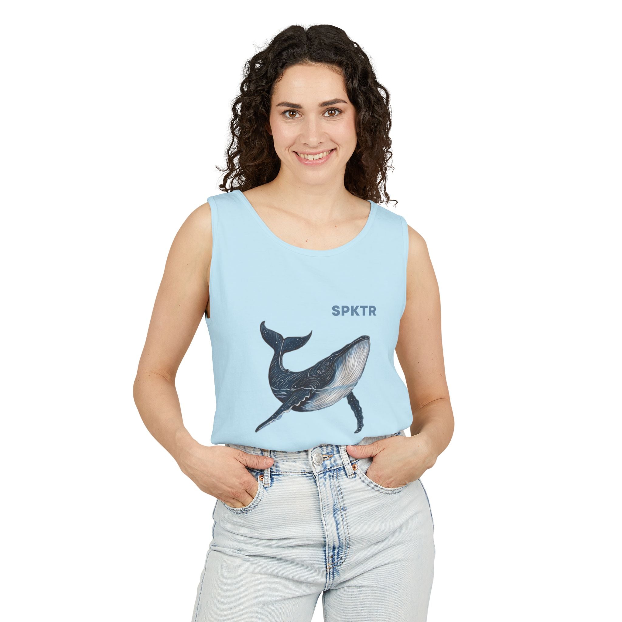 Leo the Blue Whale | SPKTR Graphic Tank Top