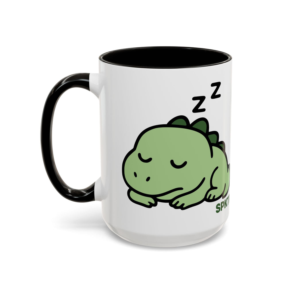 Sleepy Teeny-Rex  | Personalized Accent Coffee Mug 11oz or 15oz