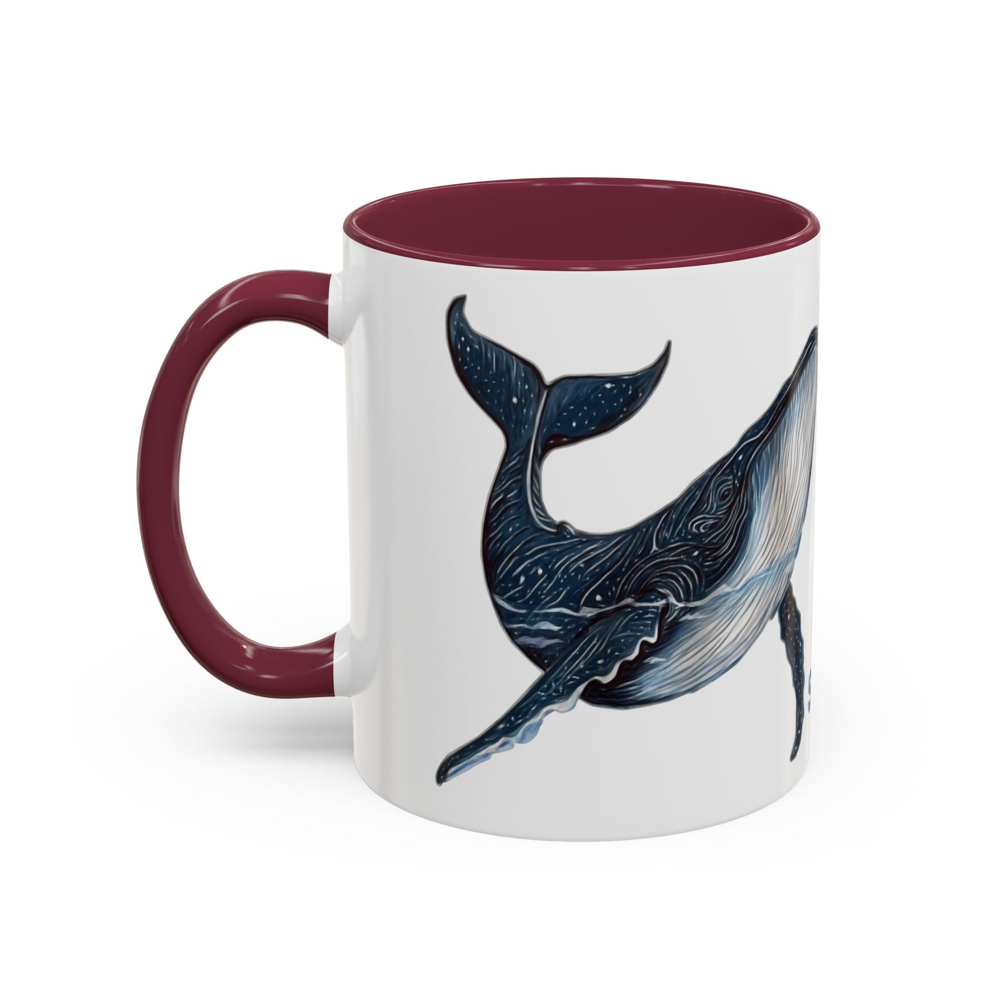 Leo the Blue Whale | Personalized Accent Coffee Mug 11oz or 15oz