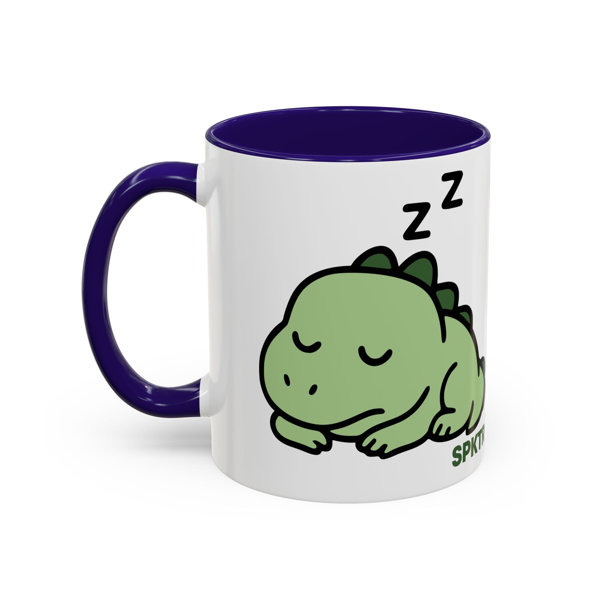 Sleepy Teeny-Rex  | Personalized Accent Coffee Mug 11oz or 15oz