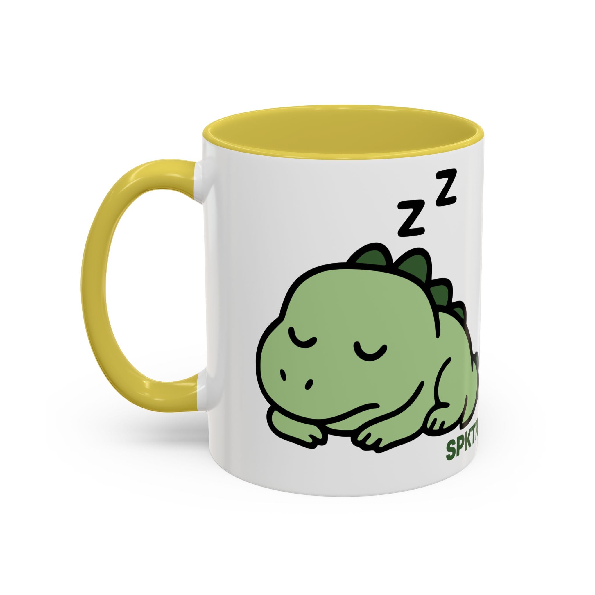 Sleepy Teeny-Rex  | Personalized Accent Coffee Mug 11oz or 15oz