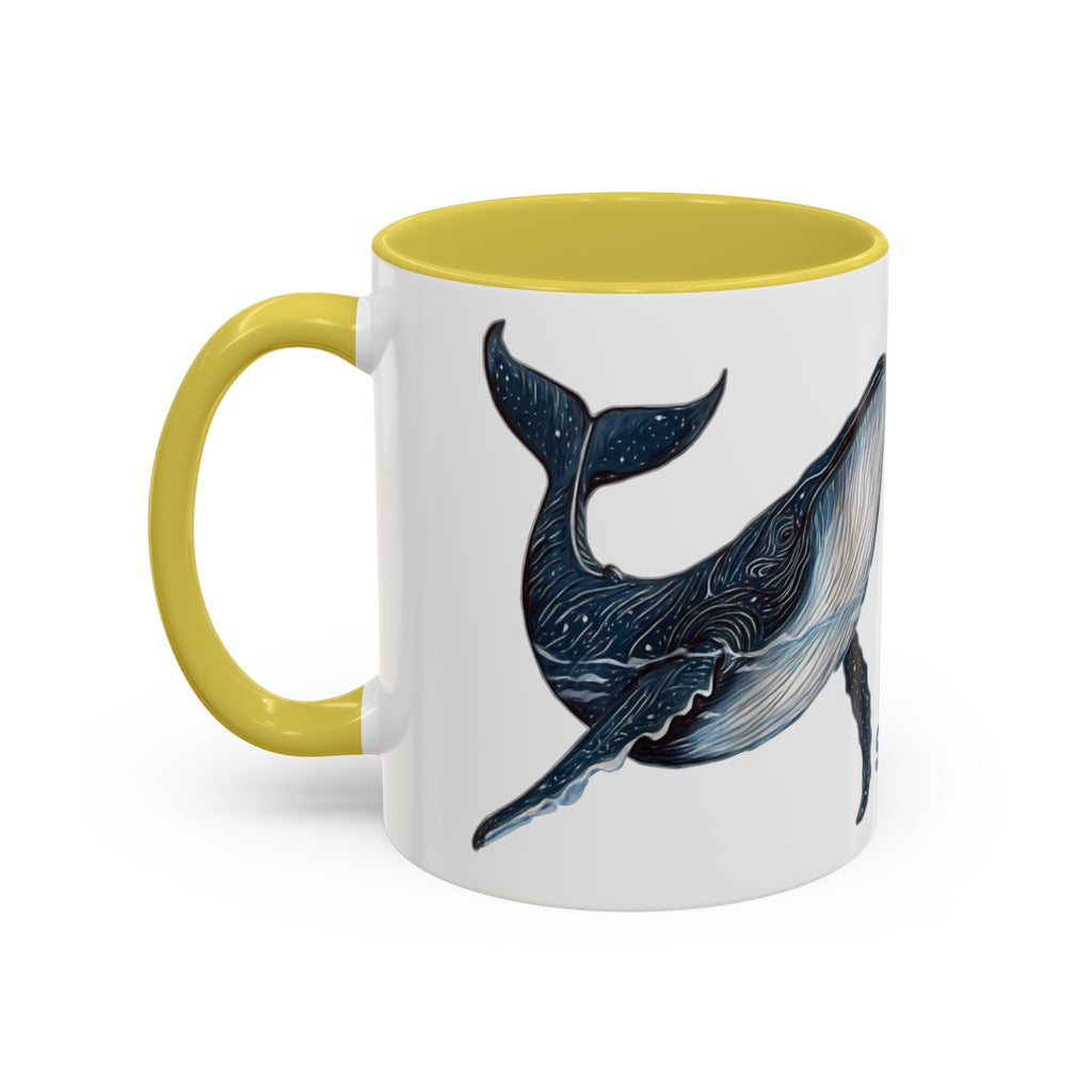 Leo the Blue Whale | Personalized Accent Coffee Mug 11oz or 15oz