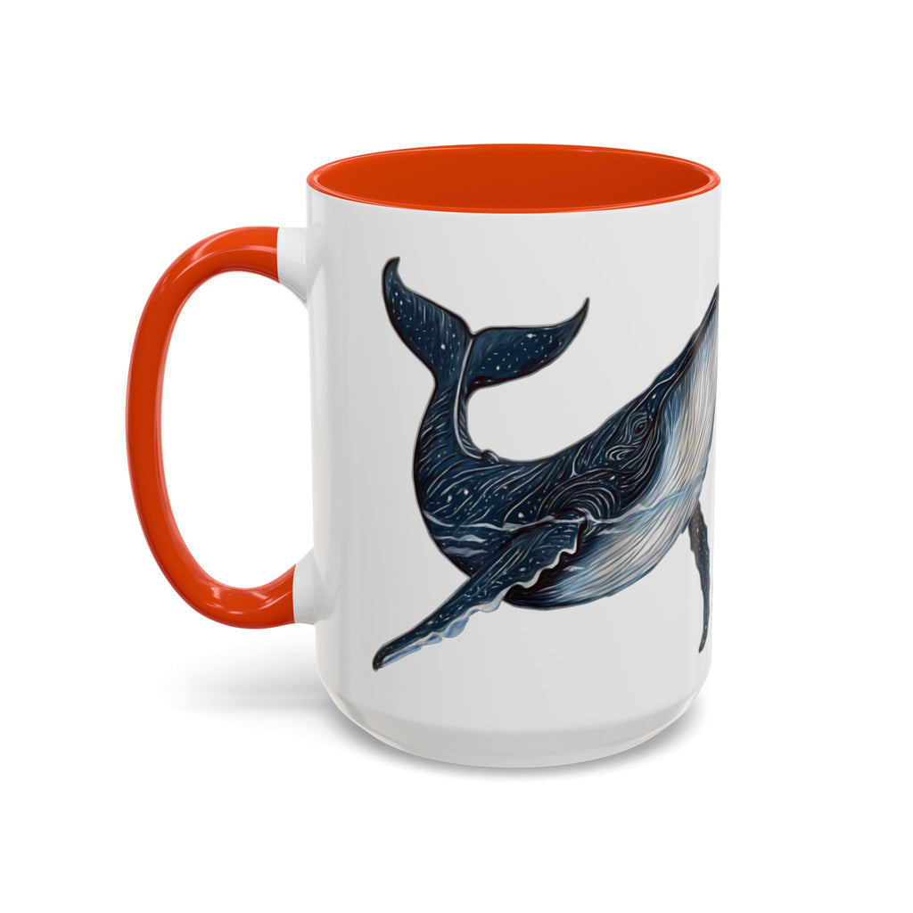 Leo the Blue Whale | Personalized Accent Coffee Mug 11oz or 15oz