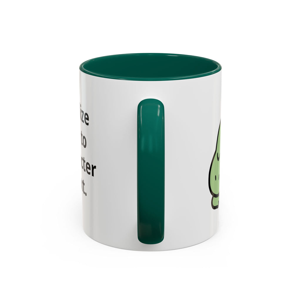 Sleepy Teeny-Rex  | Personalized Accent Coffee Mug 11oz or 15oz