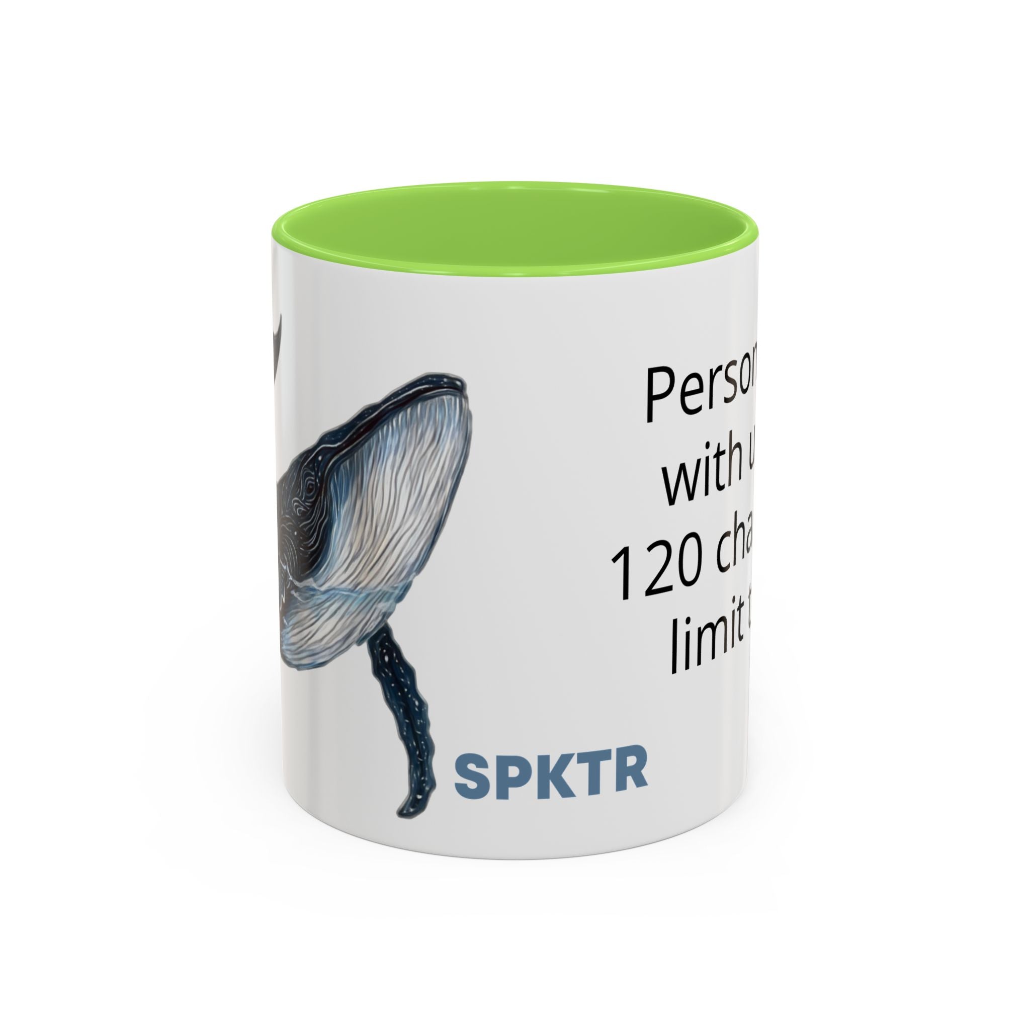 Leo the Blue Whale | Personalized Accent Coffee Mug 11oz or 15oz