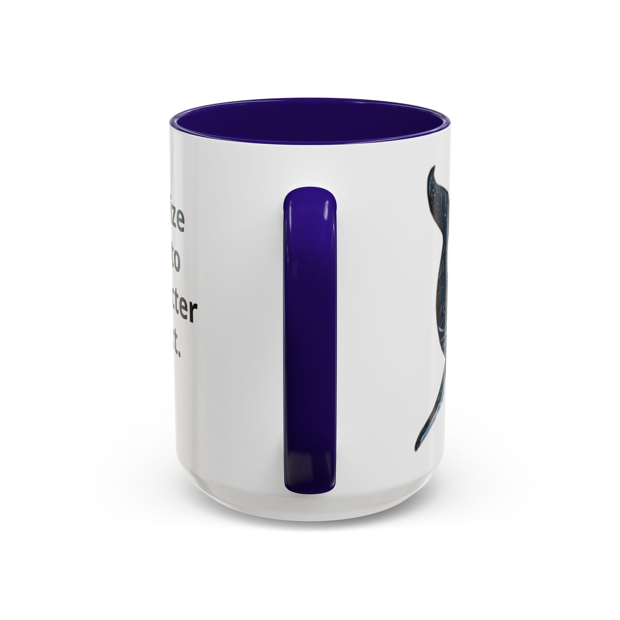 Leo the Blue Whale | Personalized Accent Coffee Mug 11oz or 15oz