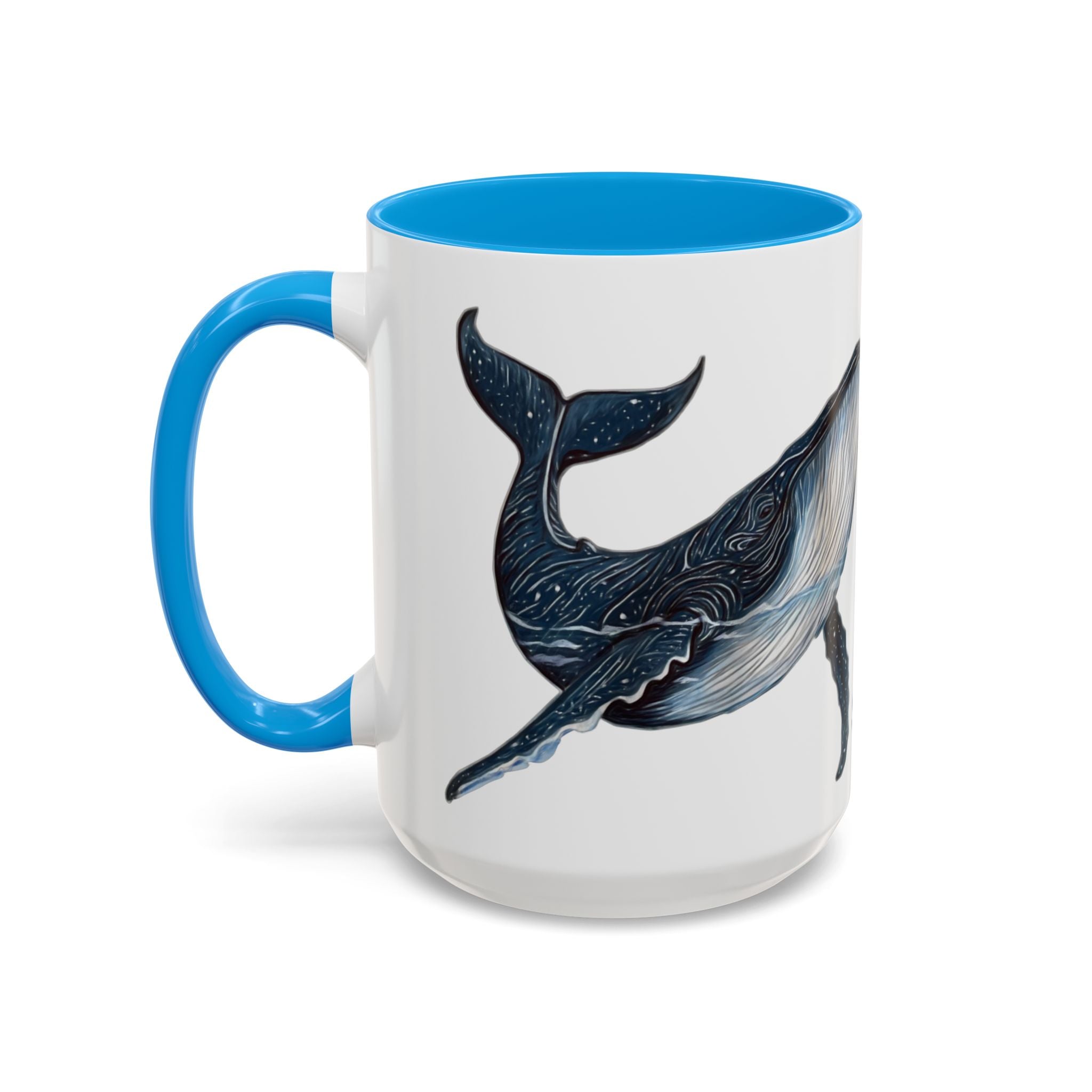 Leo the Blue Whale | Personalized Accent Coffee Mug 11oz or 15oz