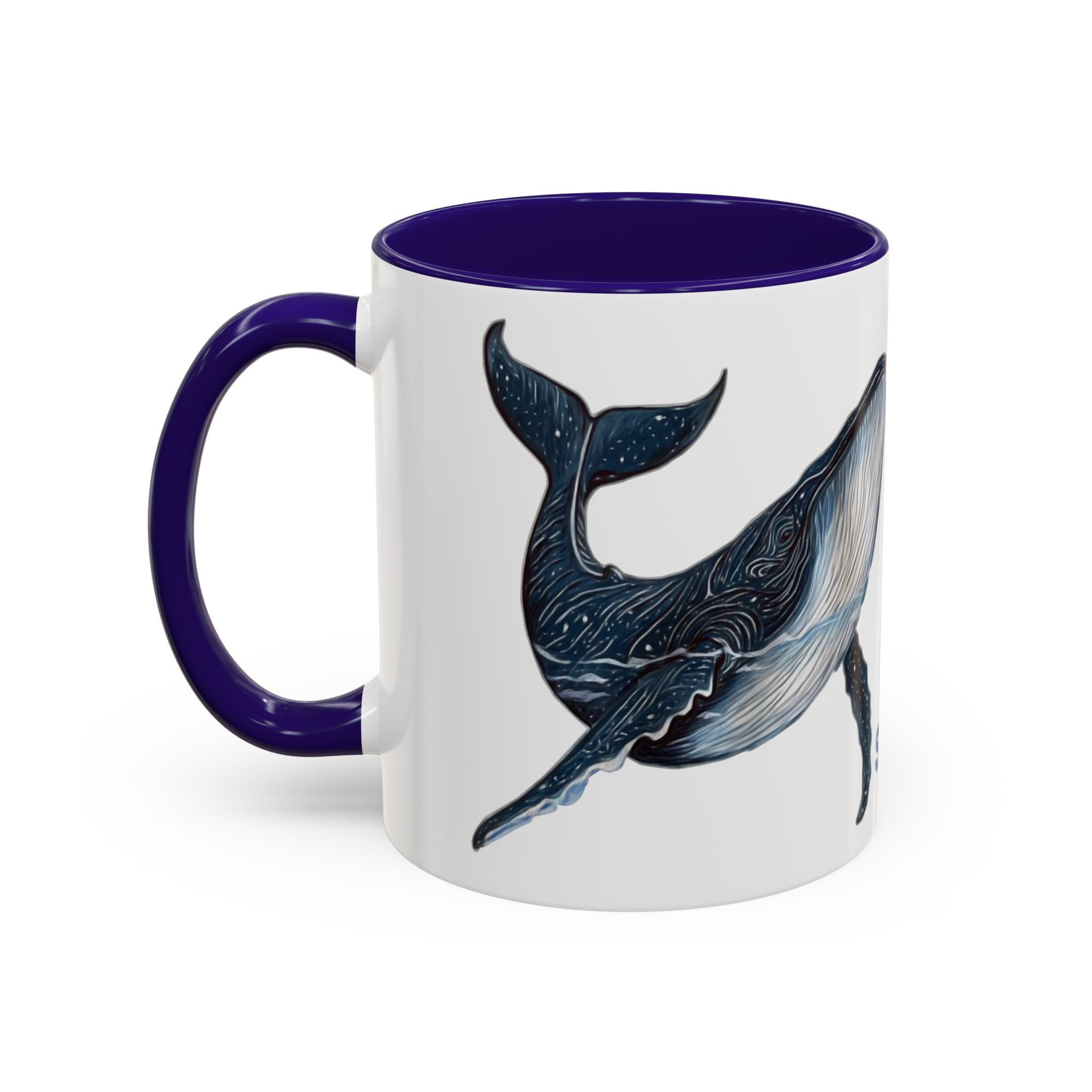 Leo the Blue Whale | Personalized Accent Coffee Mug 11oz or 15oz