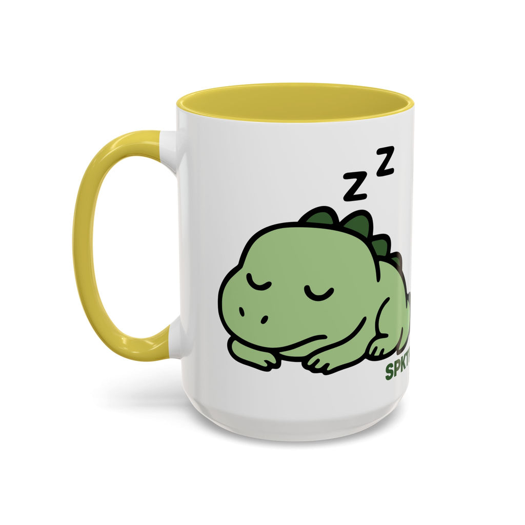 Sleepy Teeny-Rex  | Personalized Accent Coffee Mug 11oz or 15oz