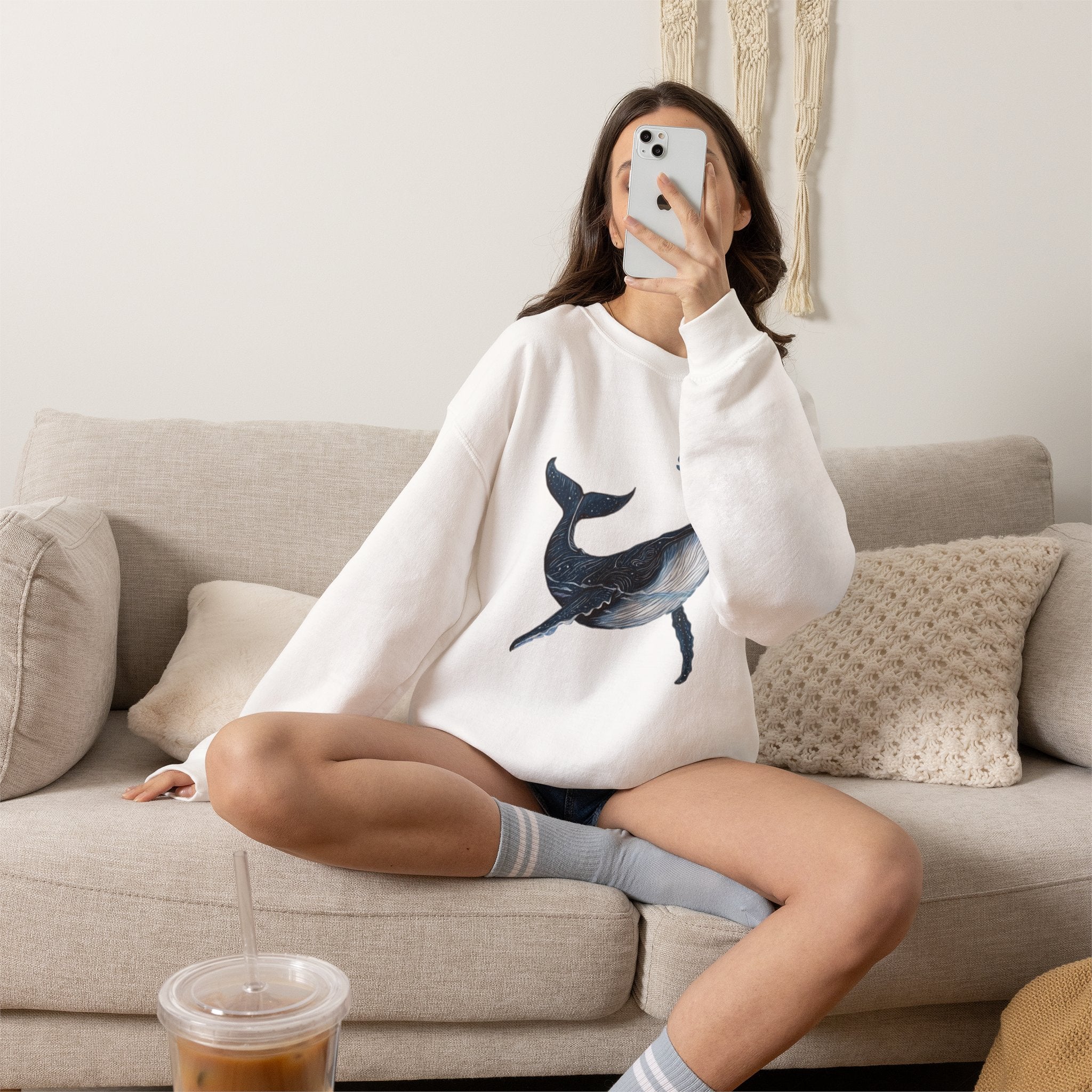Leo the Blue Whale | SPKTR Graphic Sweatshirt