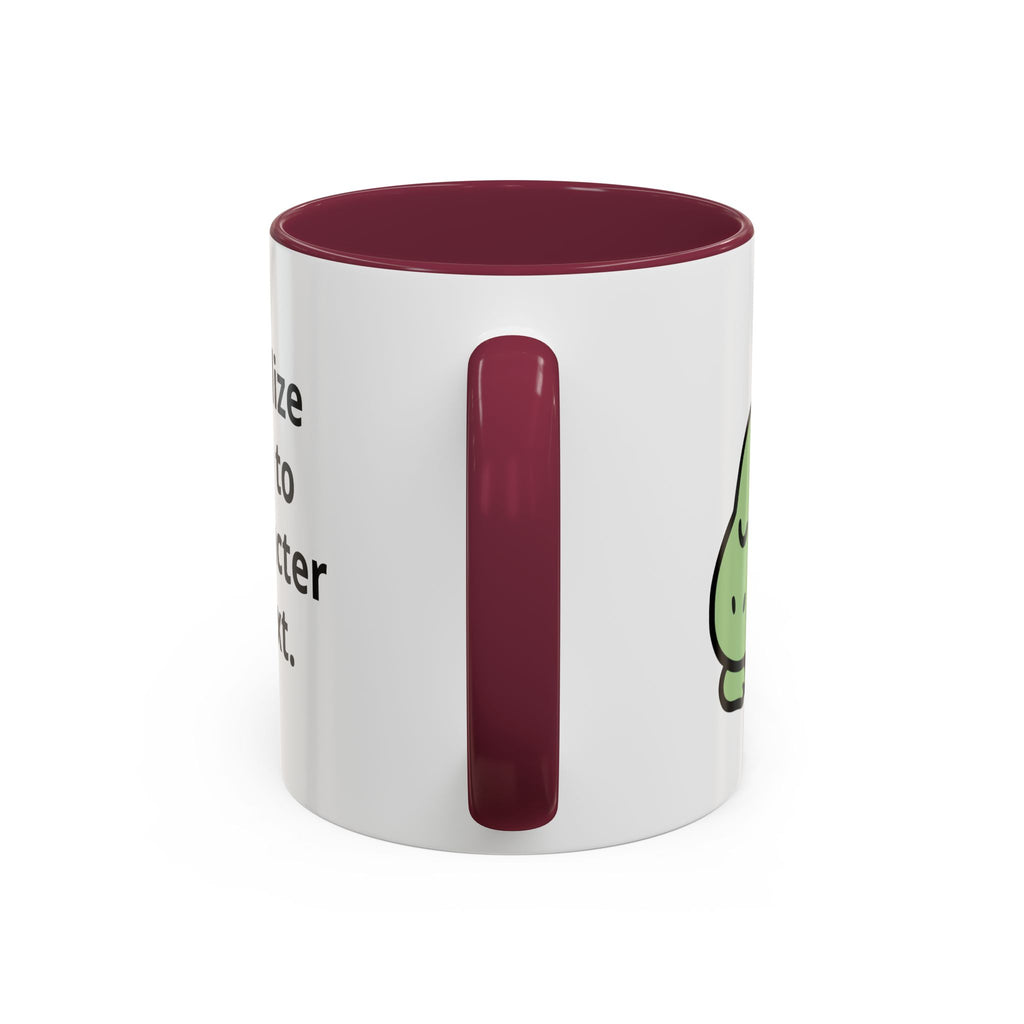 Sleepy Teeny-Rex  | Personalized Accent Coffee Mug 11oz or 15oz