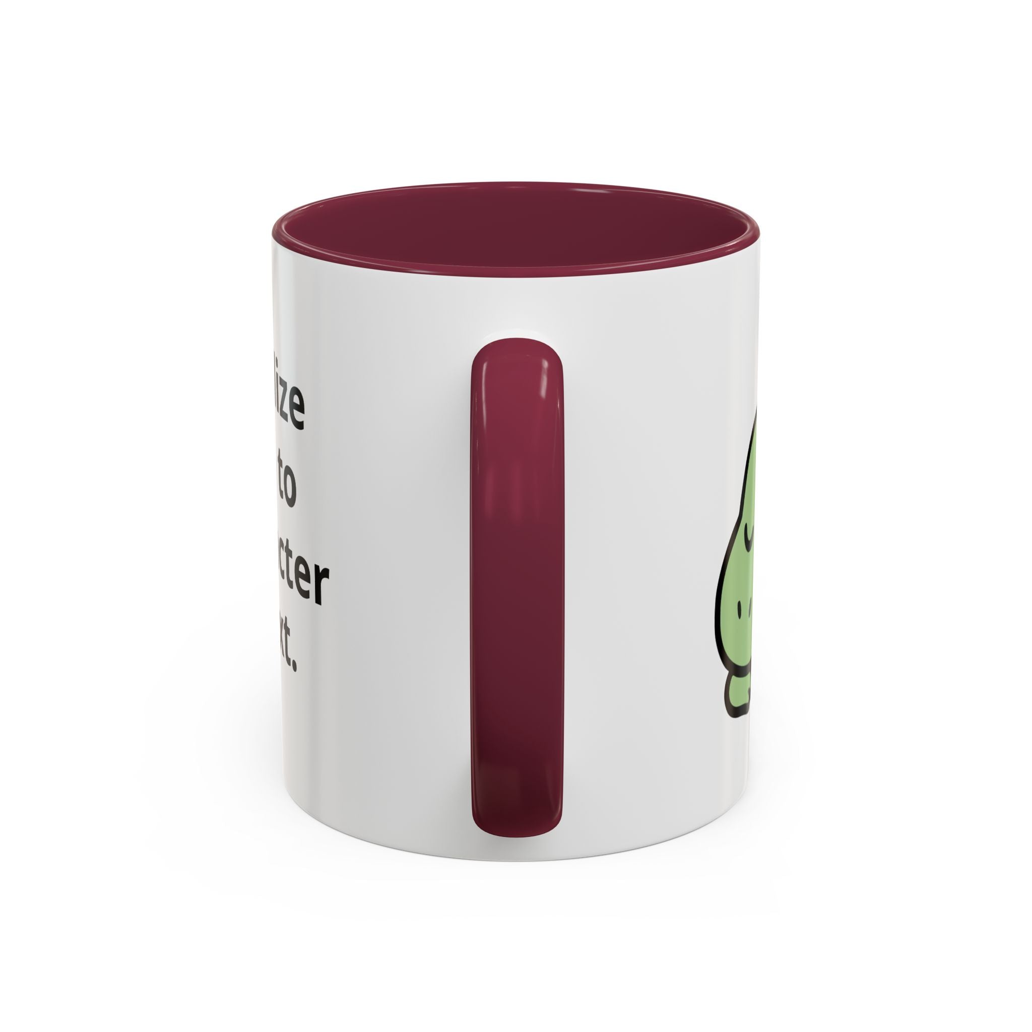 Sleepy Teeny-Rex  | Personalized Accent Coffee Mug 11oz or 15oz