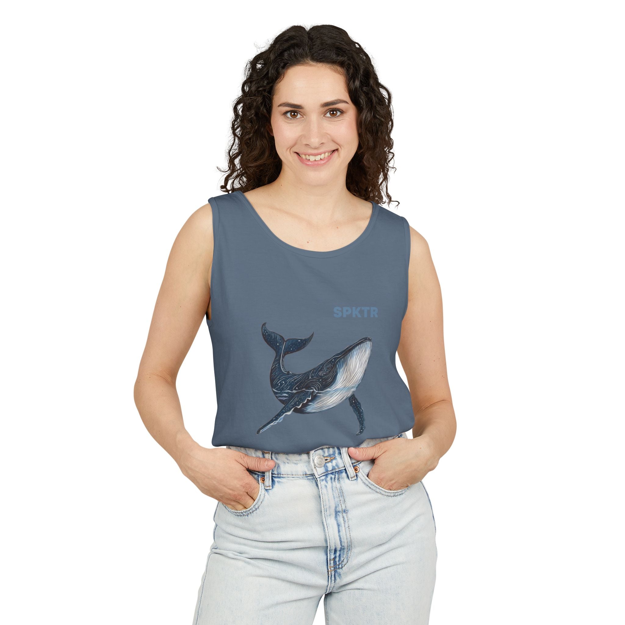 Leo the Blue Whale | SPKTR Graphic Tank Top