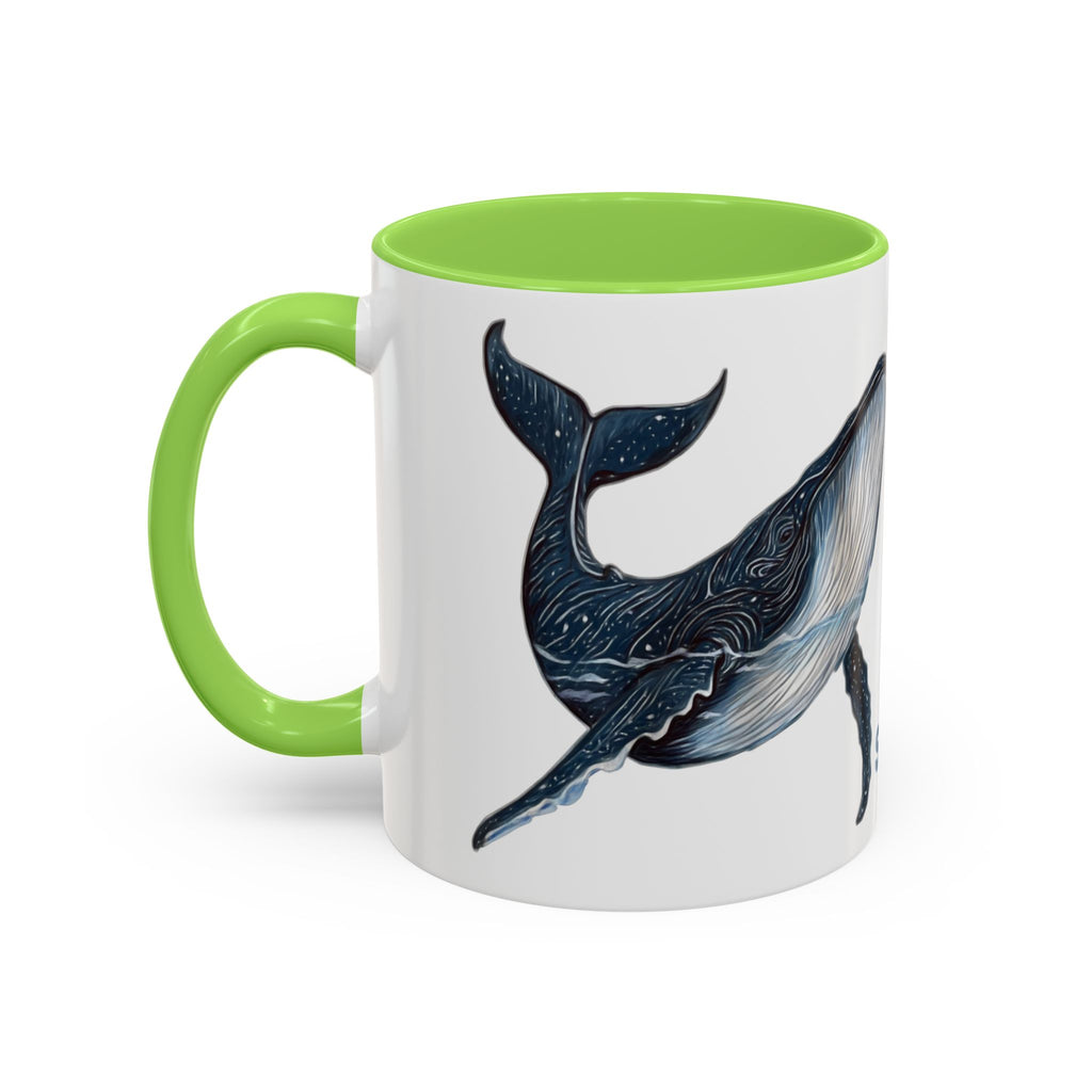 Leo the Blue Whale | Personalized Accent Coffee Mug 11oz or 15oz