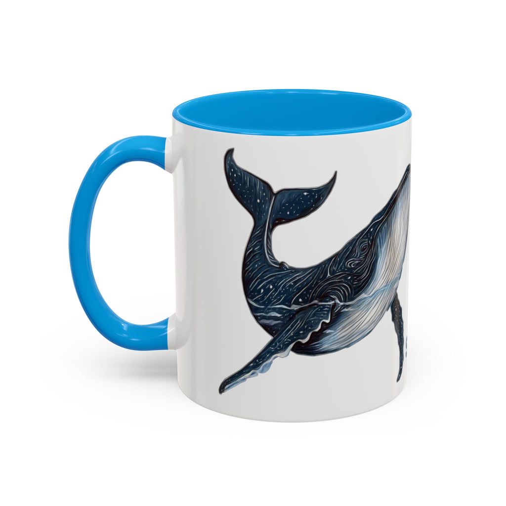 Leo the Blue Whale | Personalized Accent Coffee Mug 11oz or 15oz