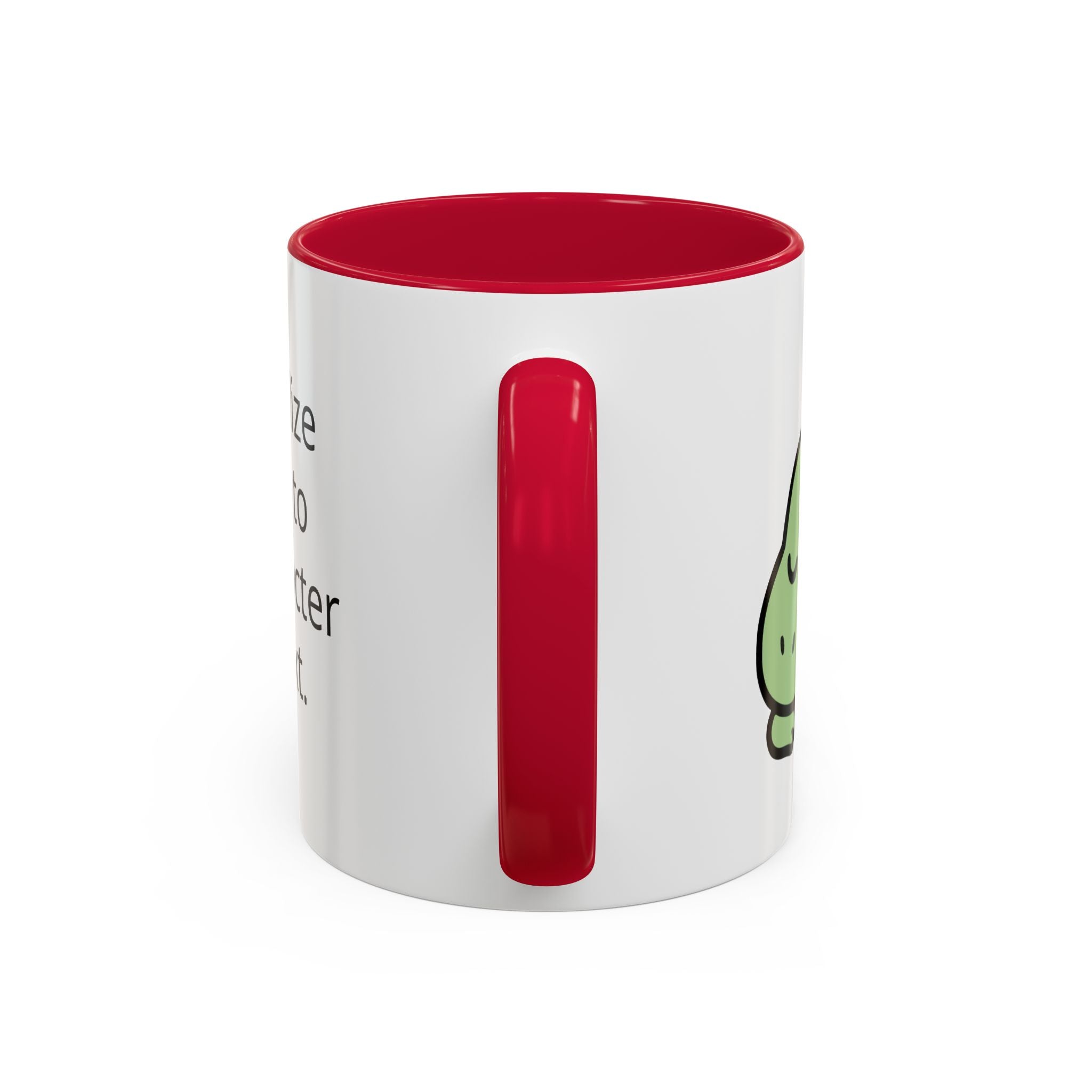 Sleepy Teeny-Rex  | Personalized Accent Coffee Mug 11oz or 15oz