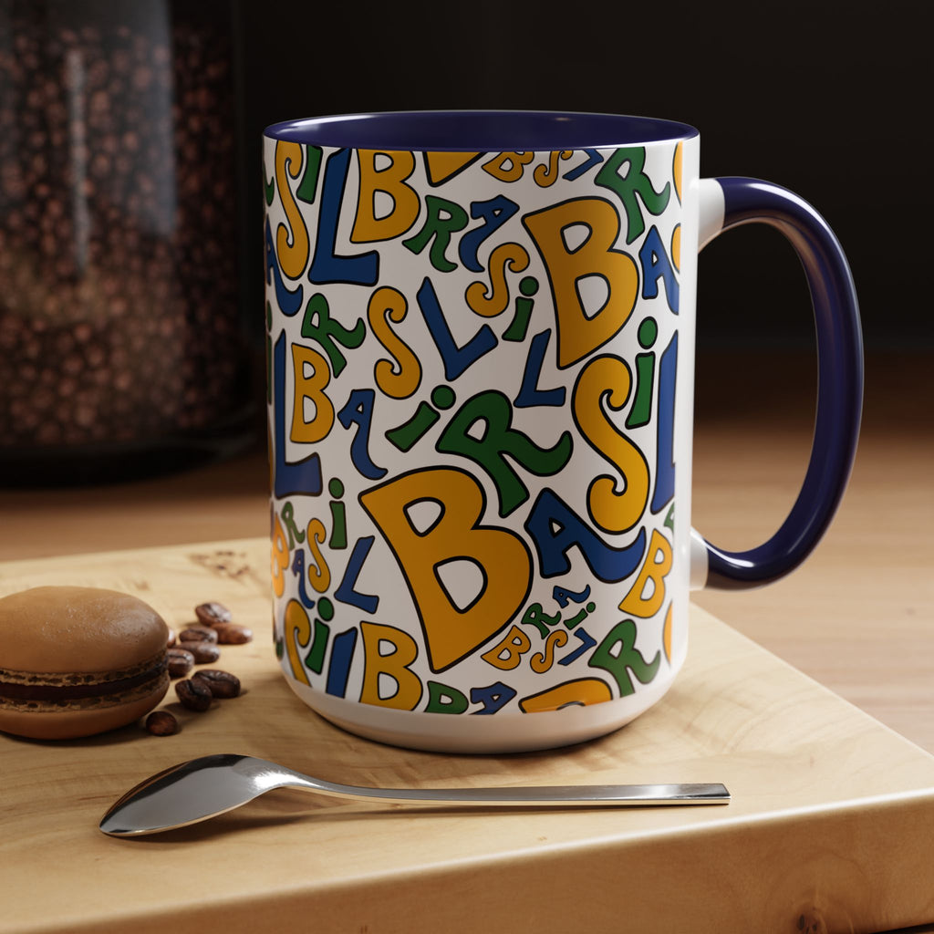 Brasil Typography | Accent Coffee Mug 11oz or 15oz