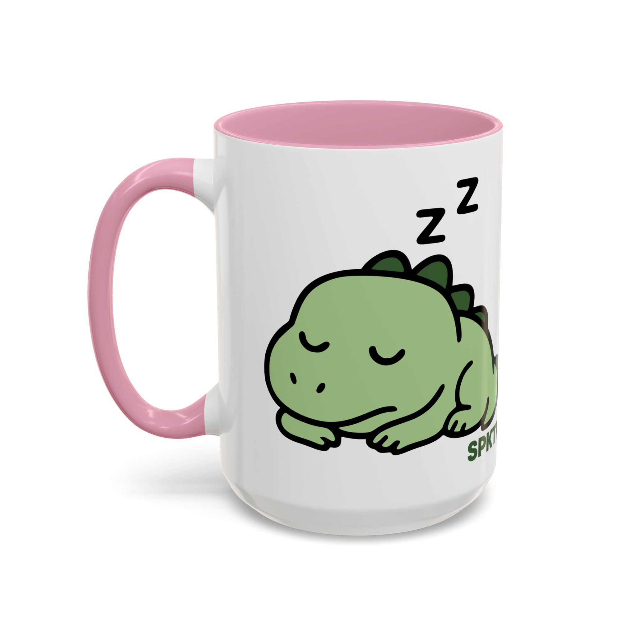 Sleepy Teeny-Rex  | Personalized Accent Coffee Mug 11oz or 15oz