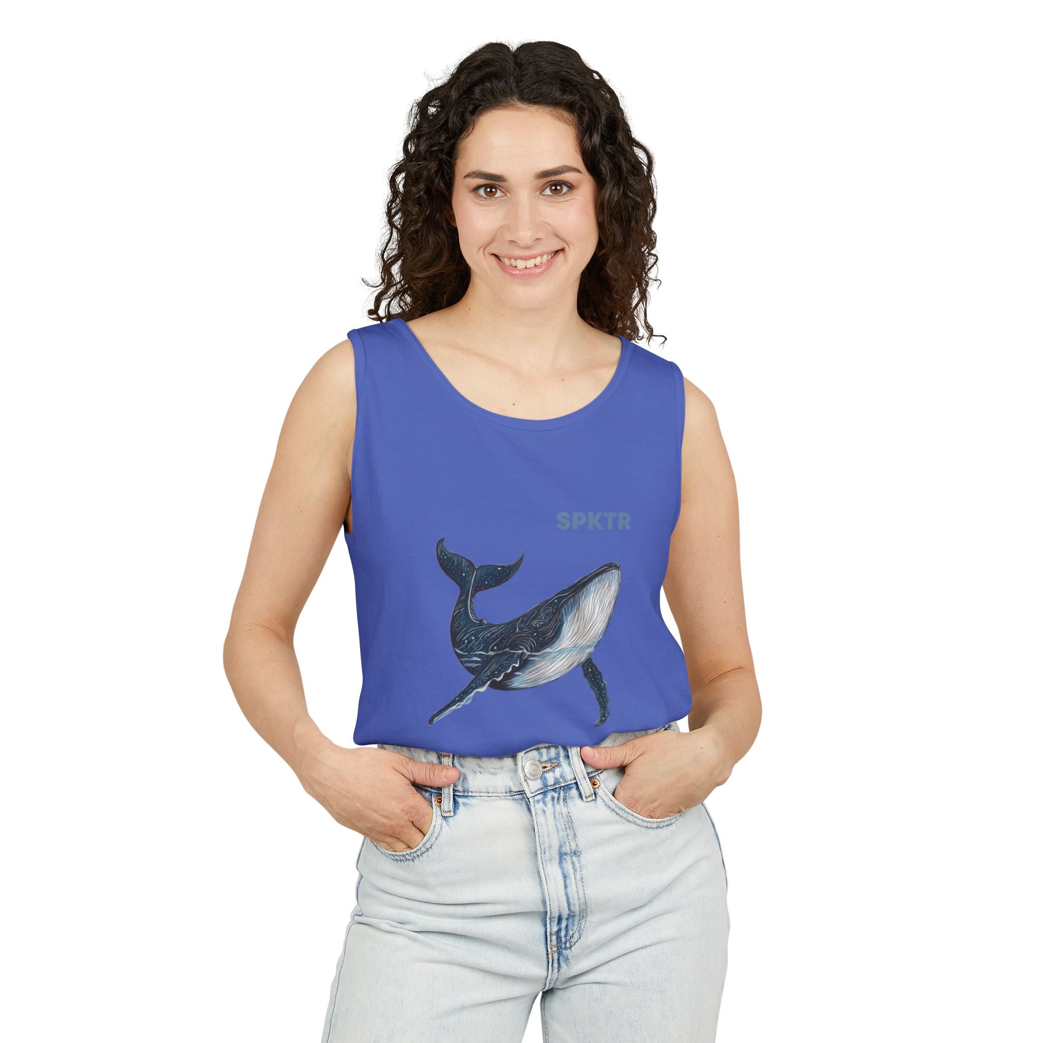 Leo the Blue Whale | SPKTR Graphic Tank Top