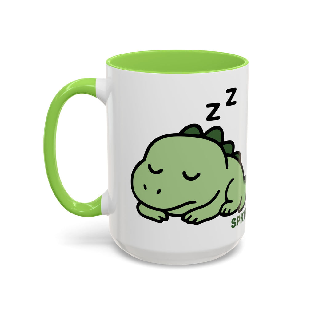 Sleepy Teeny-Rex  | Personalized Accent Coffee Mug 11oz or 15oz