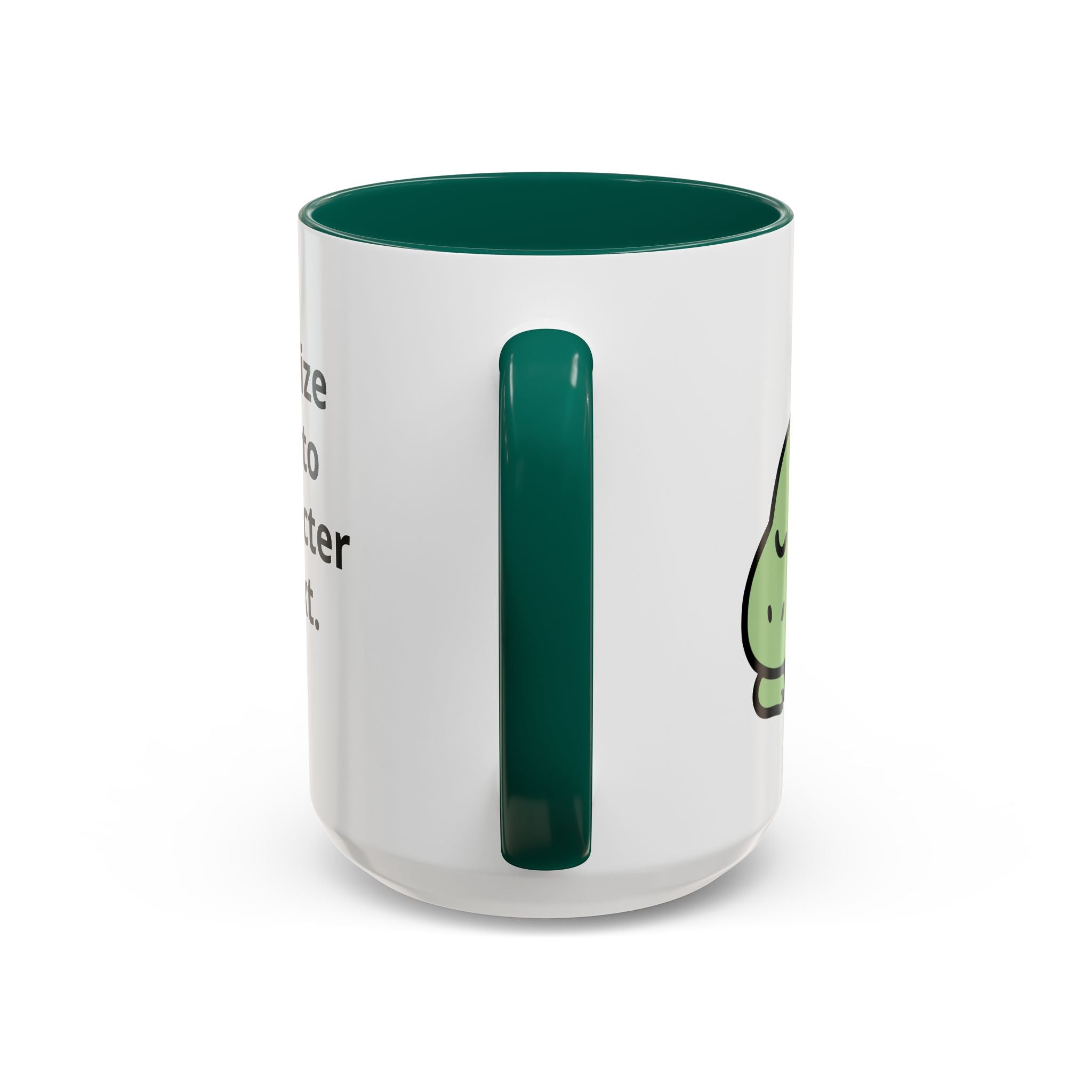 Sleepy Teeny-Rex  | Personalized Accent Coffee Mug 11oz or 15oz